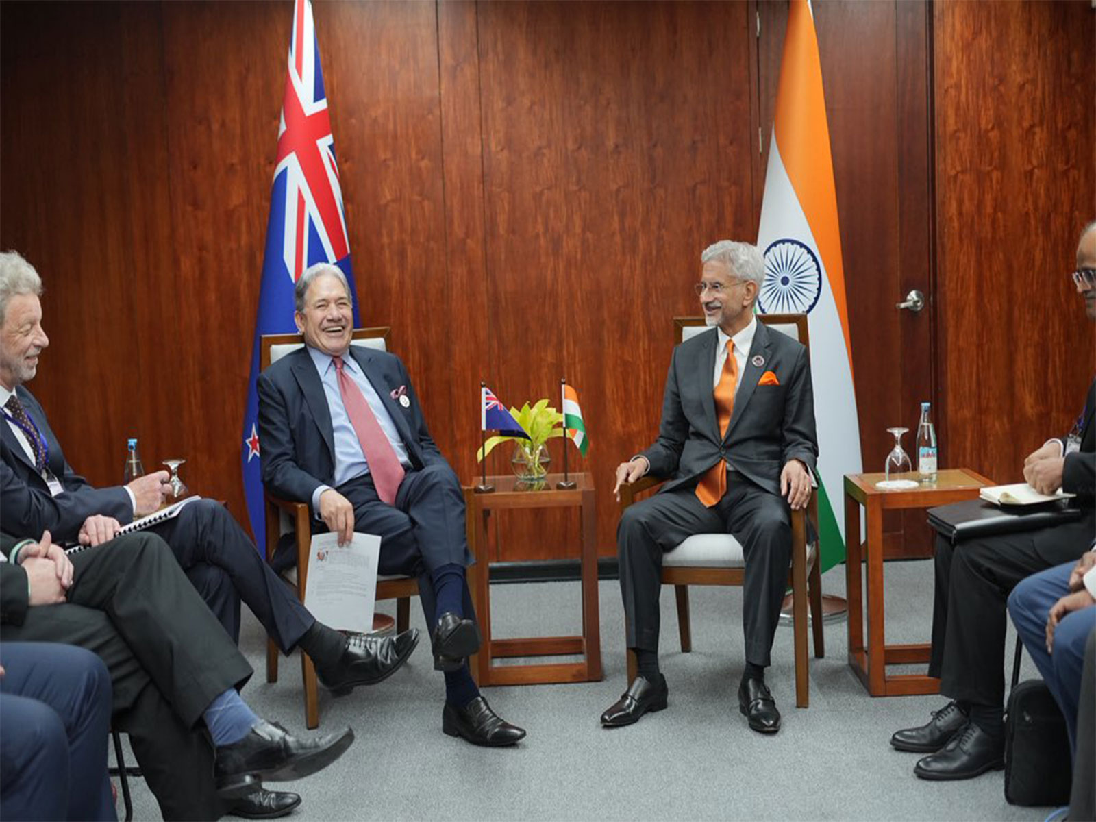  External Affairs Minister S Jaishankar holds bilteral meeting with  New Zealand Foreign Minister Winston Peters (Photo/X/@DrSJaishankar)