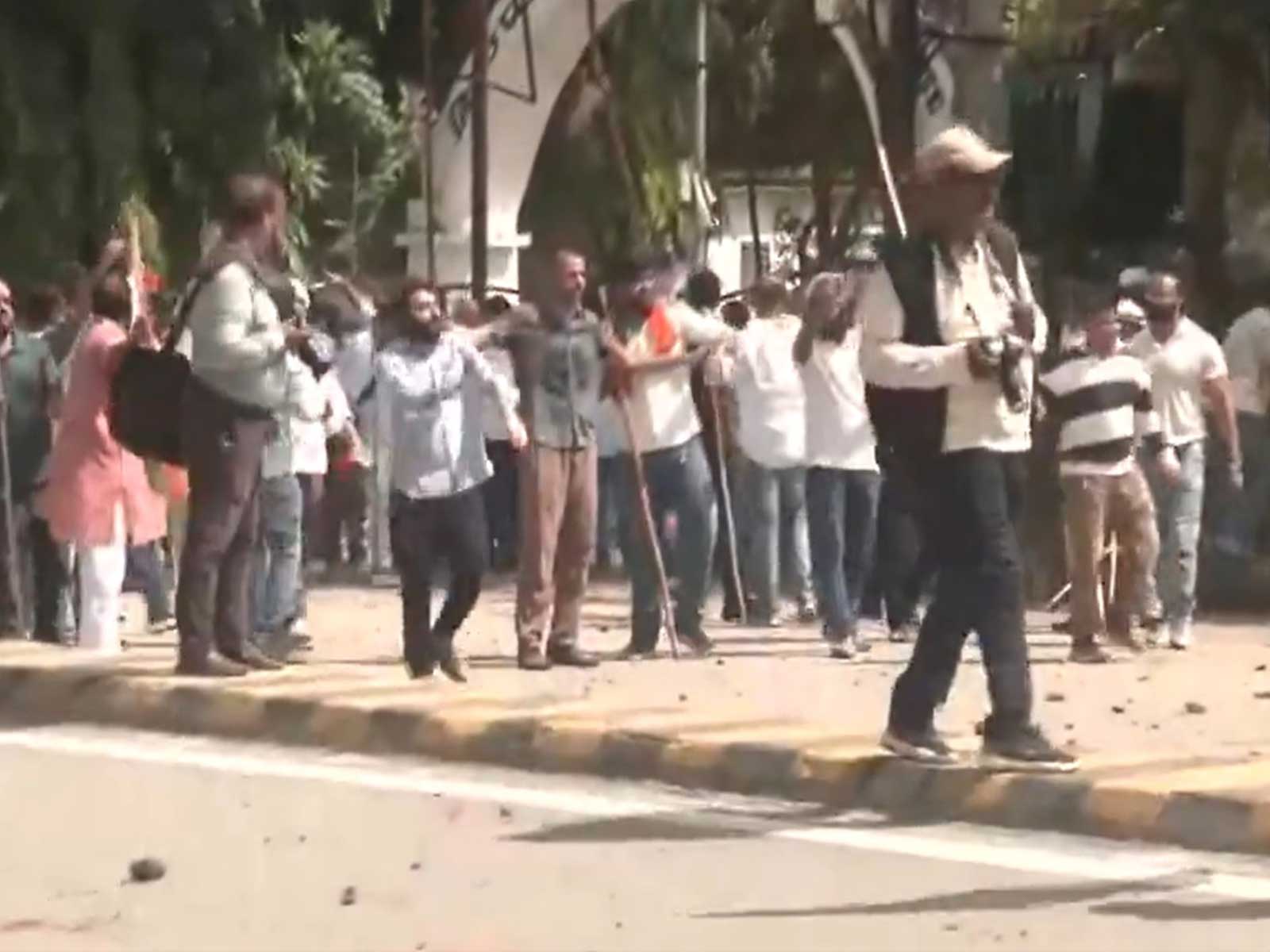 Visual from outside Congress' office in Patna (Photo/ANI)