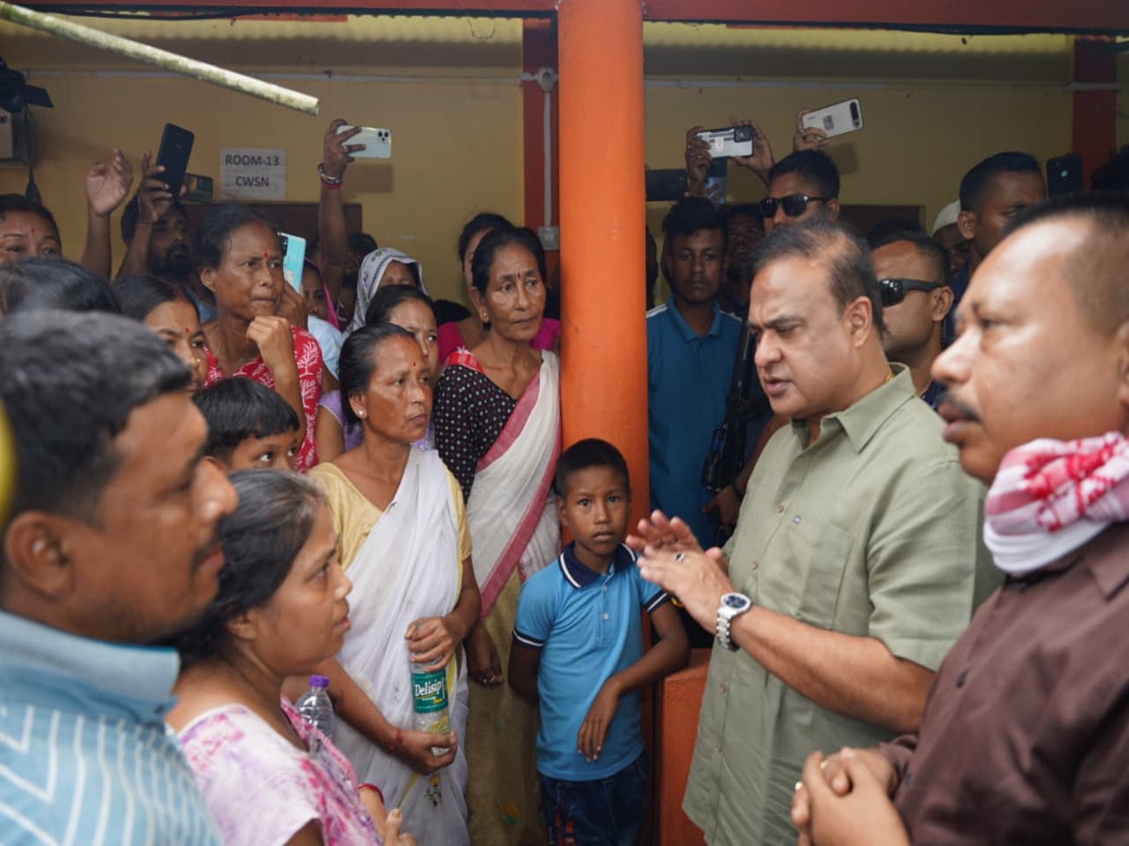 Assam CM Himanta Biswa Sarma visits flood-hit areas (Photo/Assam CMO)