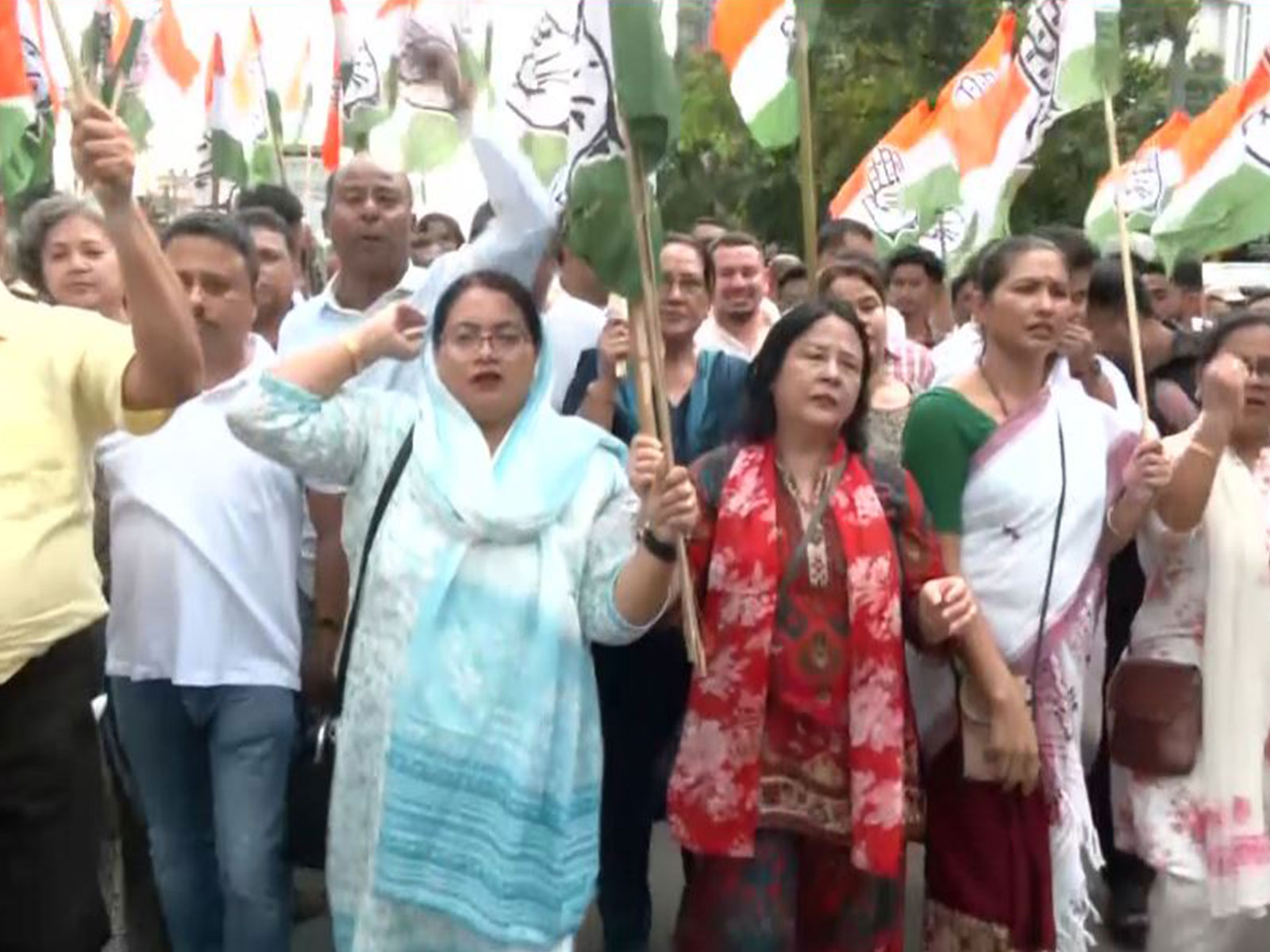 Assam Pradesh Congress Committee organises protest rally (Photo/ANI)