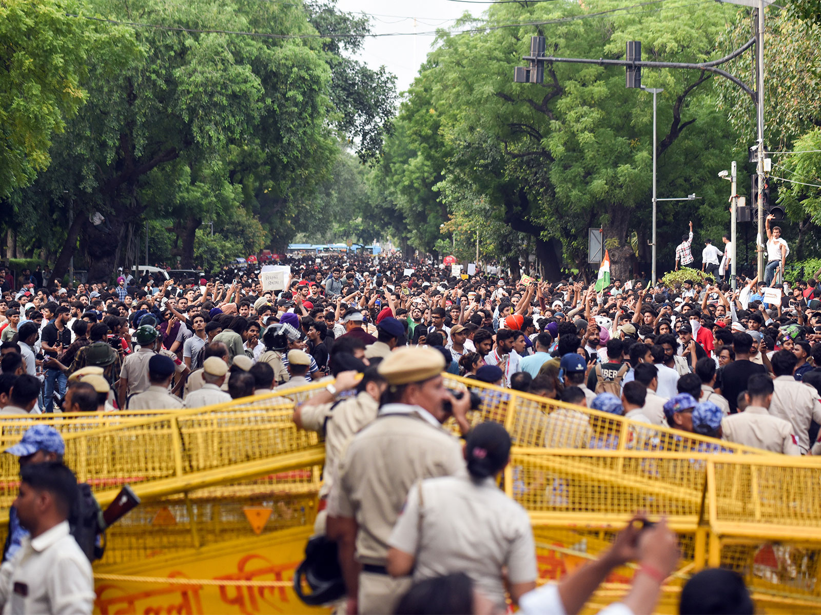 Visual from the protest (Photo/ANI)