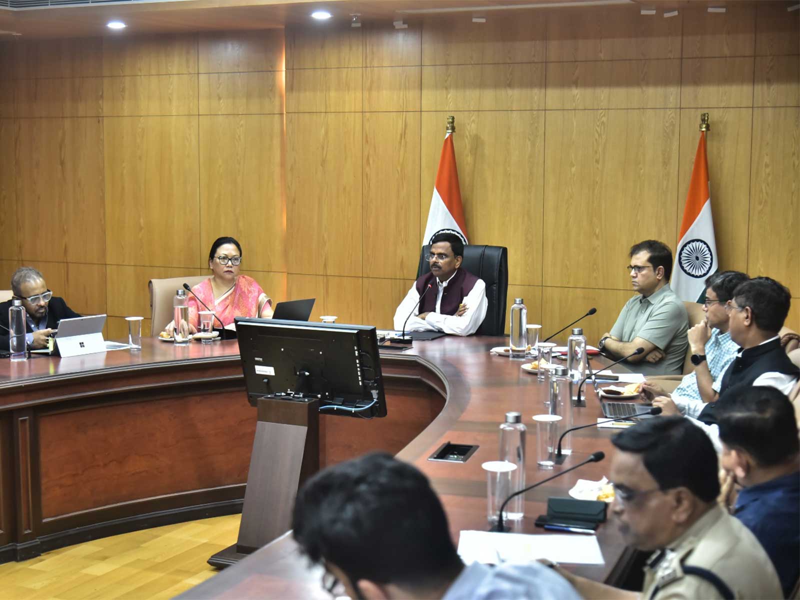 Assam Chief Secretary Ravi Kota at a meeting (Photo/ANI)