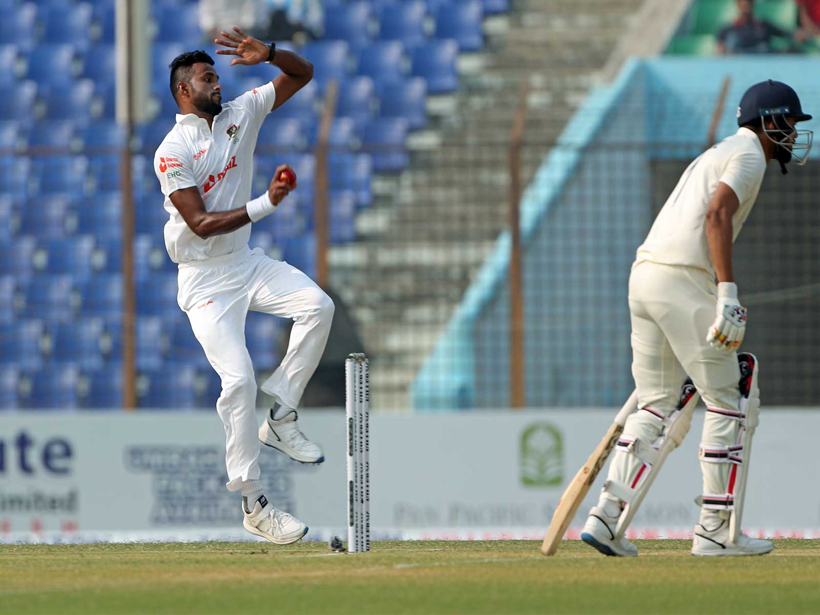 Bangladesh Ebadot Hossain in action. (Photo/ANI)
