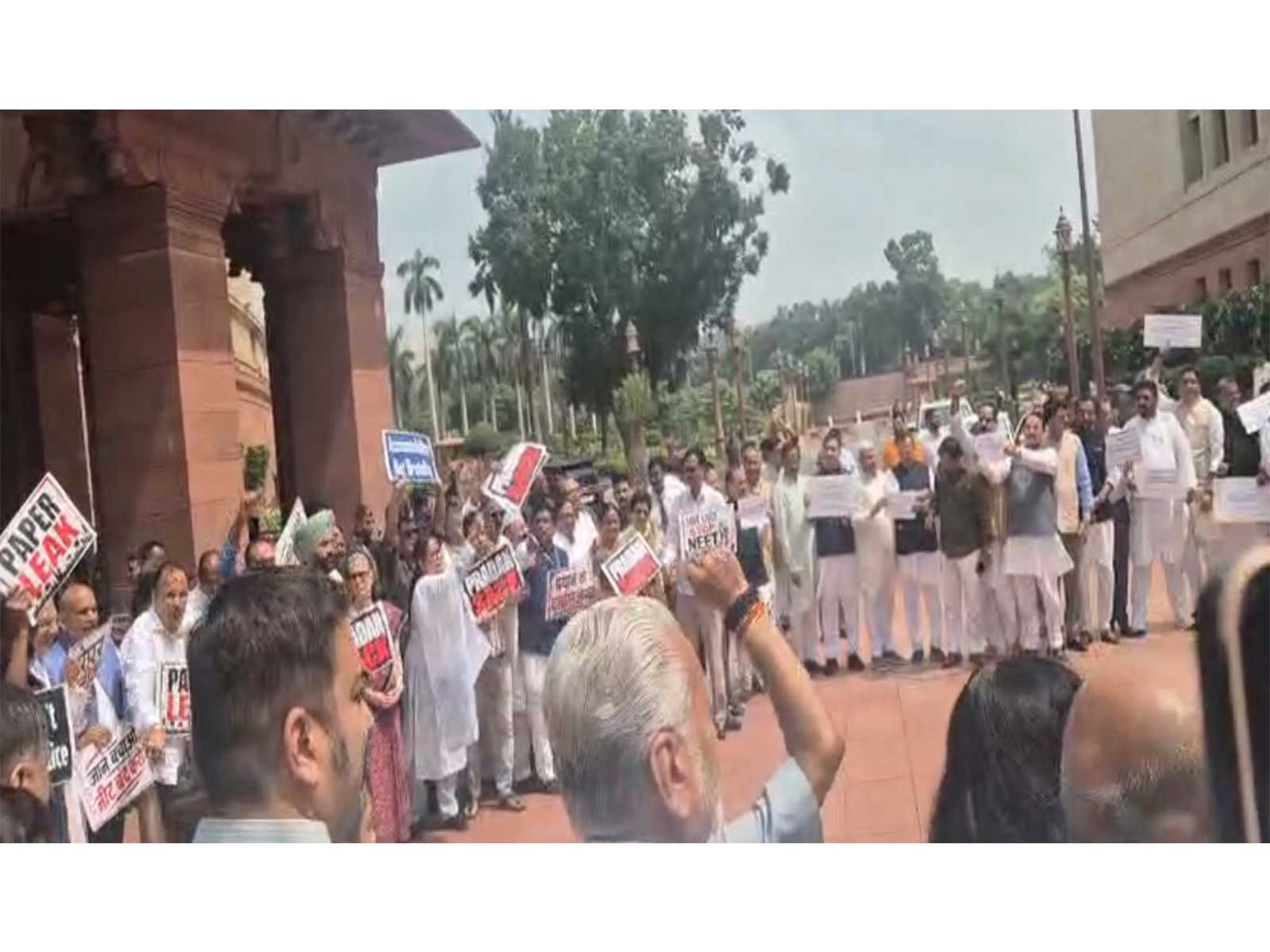 Visual from the protest (Photo/ANI)