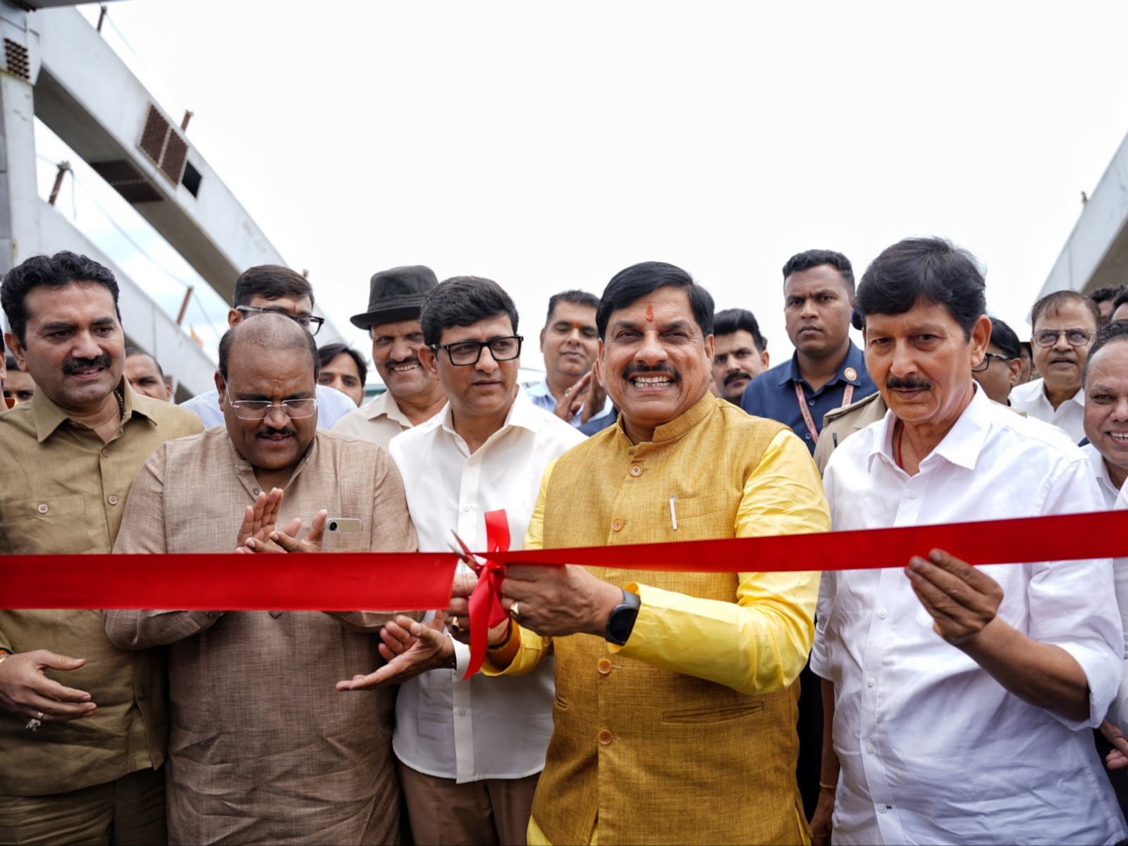 MP CM Mohan Yadav inaugurates the flyover (Photo/ X @CMMadhyaPradesh)