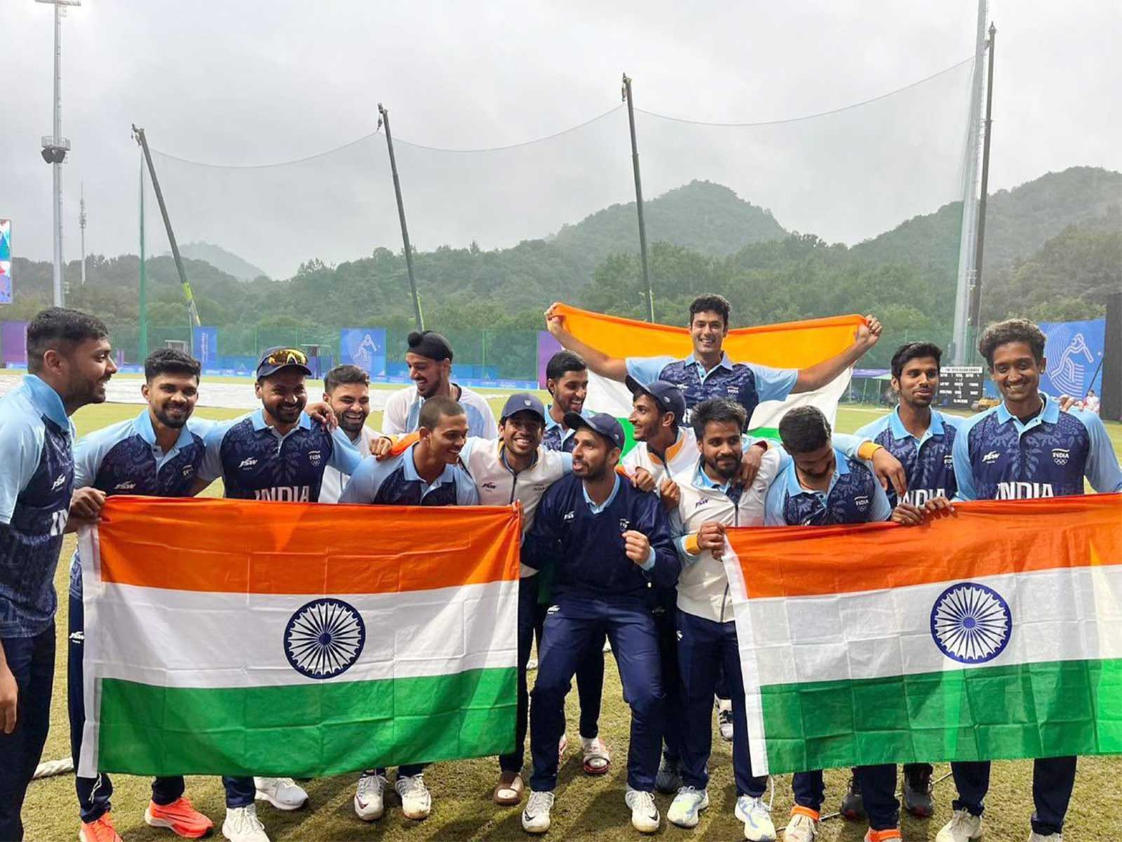 Indian men's cricket team clinches gold at Asian Games 2023. (Photo/ANI)