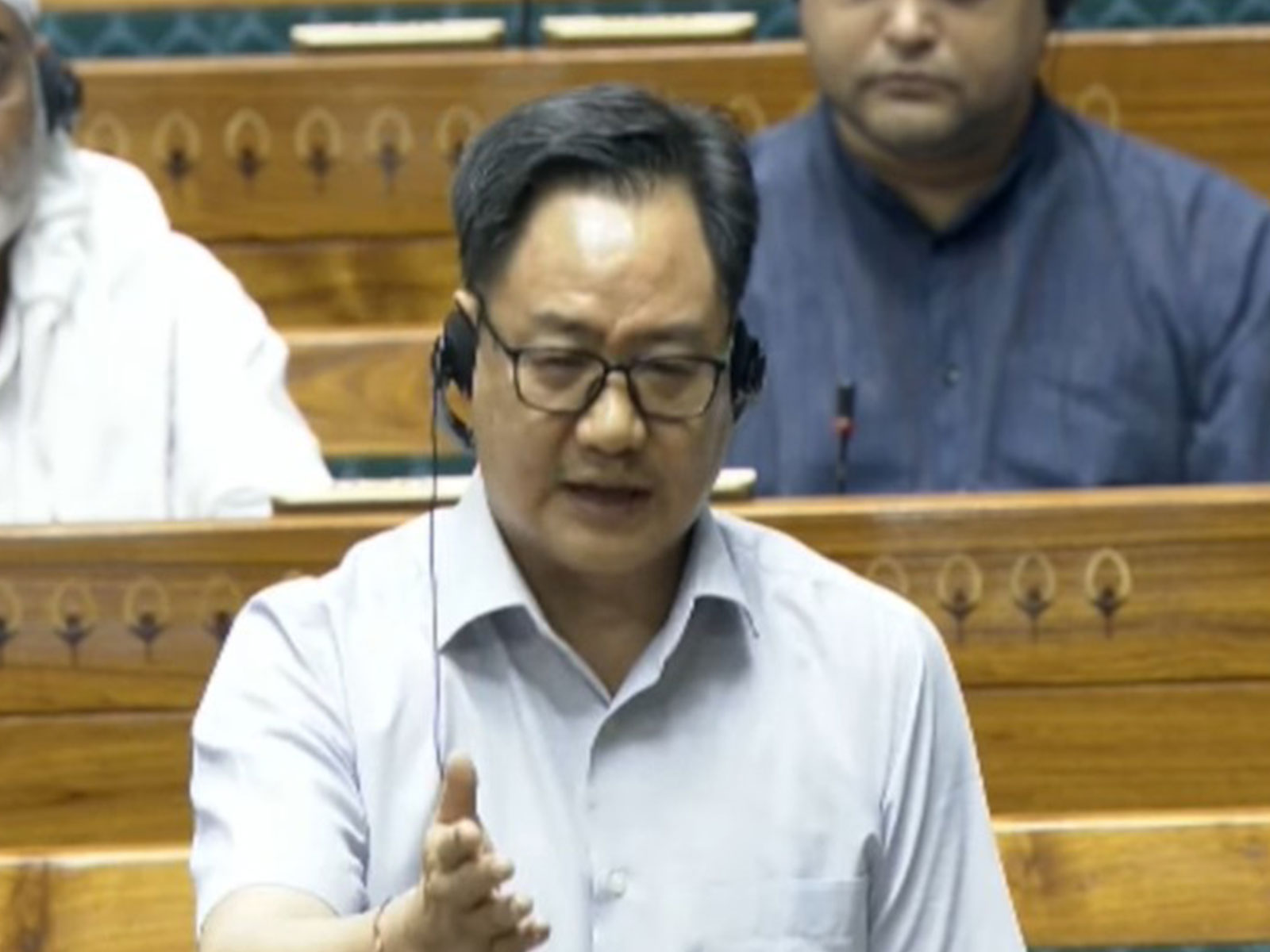  Union Parliamentary Affairs Minister Kiren Rijiju (Photo/Sansad TV)