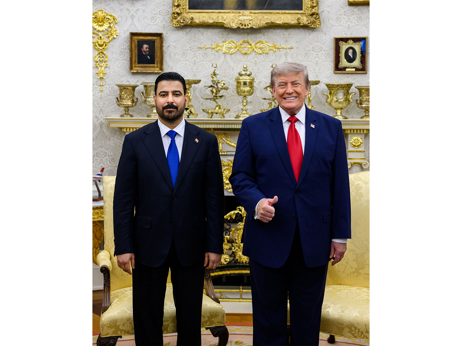 Iraqi Prime Minister Ali al-Zaidi and US President Donald Trump (Photo/X@WhiteHouse)