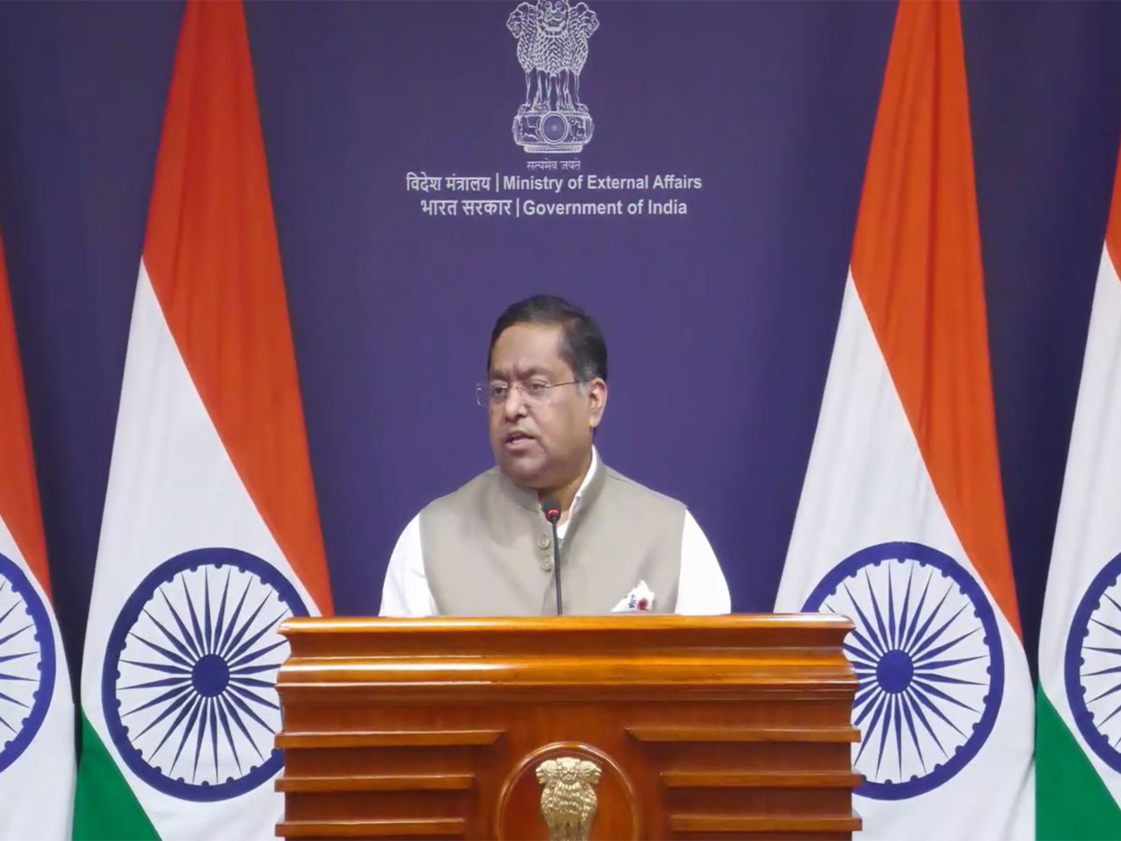 Ministry of External Affairs Spokesperson Randhir Jaiswal (Photo/YouTube)