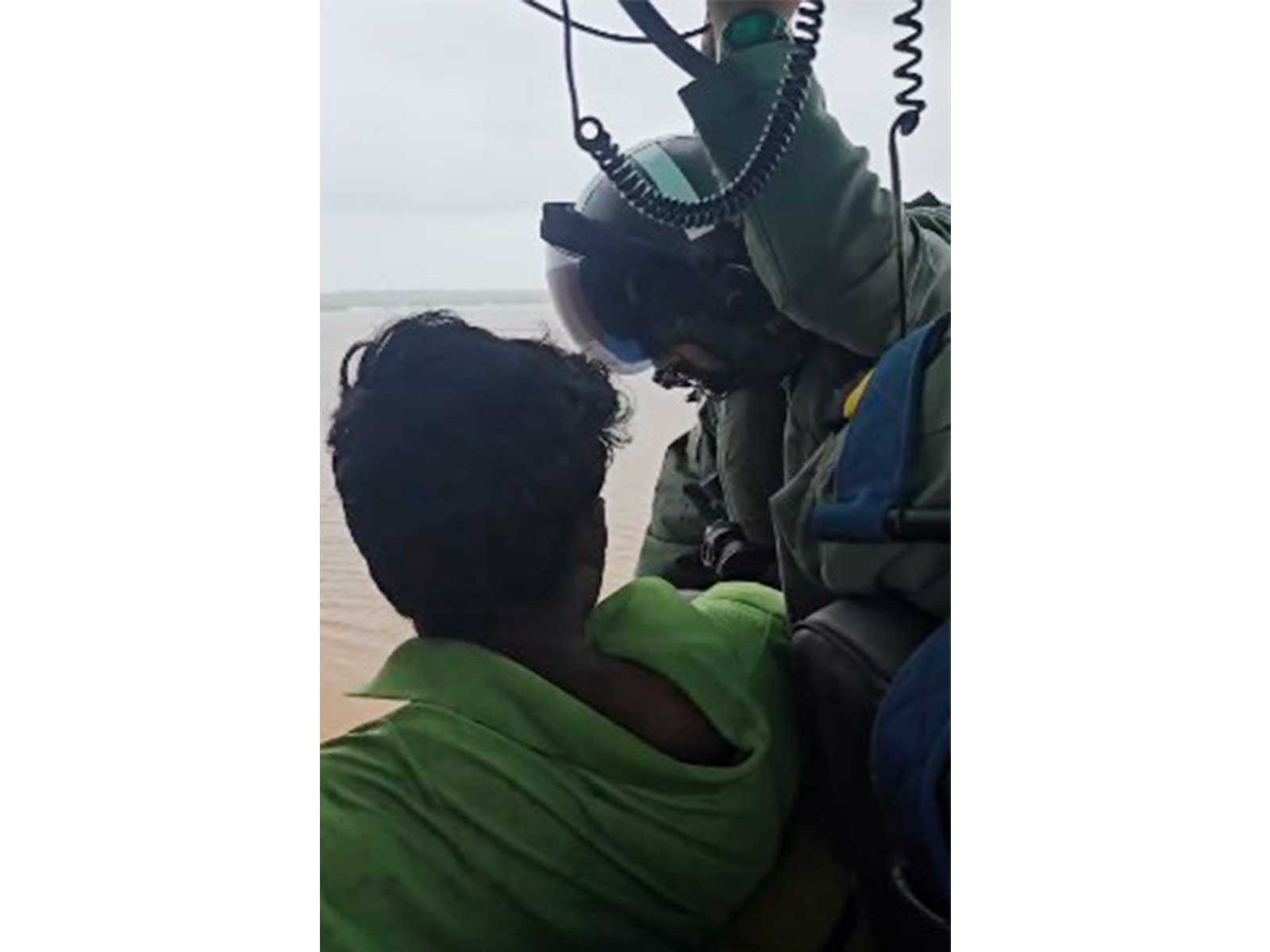 Visuals from a rescue operation (Photo/Indian Coast Guard)
