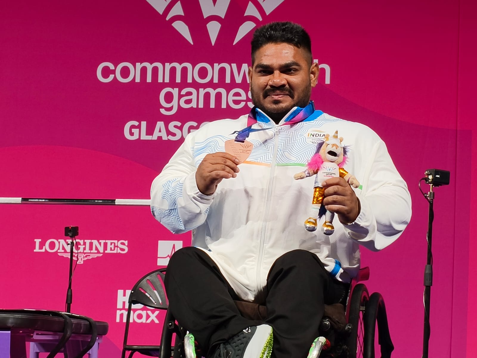 Jhandu Kumar clinched bronze medal in men's heavyweight para powerlifting at CWG 2026 (Photo: ANI)