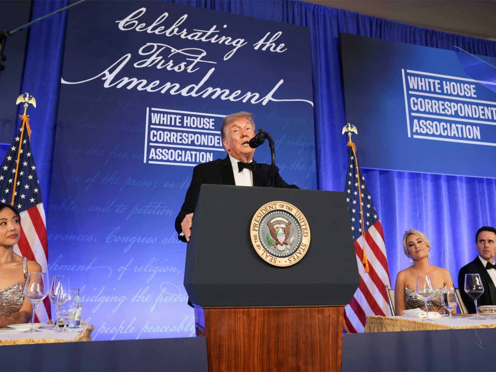 US President Donald Trump at WHCA Dinner (Photo/Reuters)