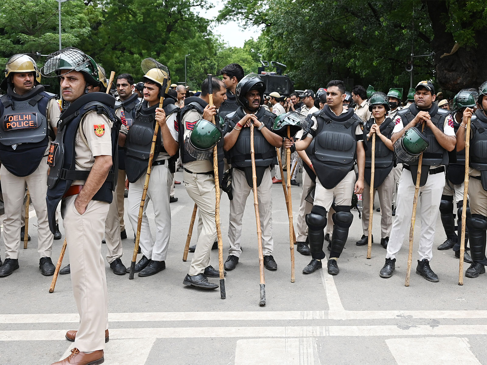 Police deployed as people continue to take part in Cockroach Janta Party's protest at Jantar Mantar (File Photo/ANI)