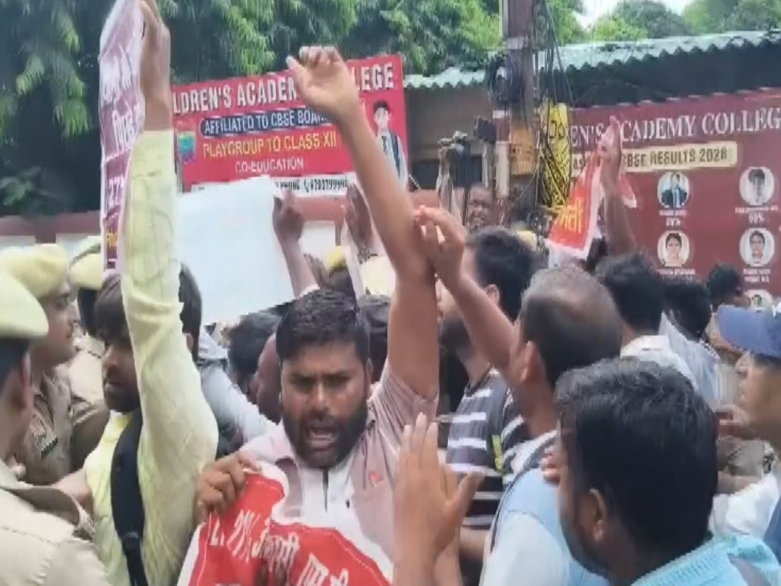 Visuals from the protest (Photo/ANI)