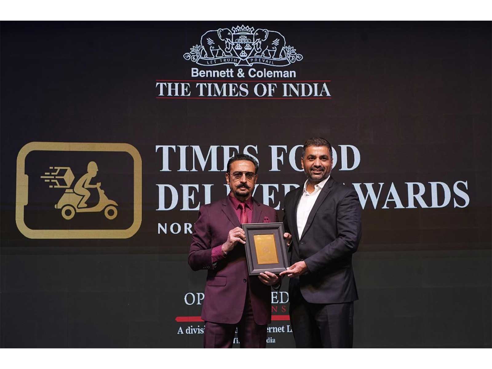 Zaama Bar Kitchen & Lounge Wins Times Food Delivery Awards - North 2026 for 'Newcomer Multicuisine'