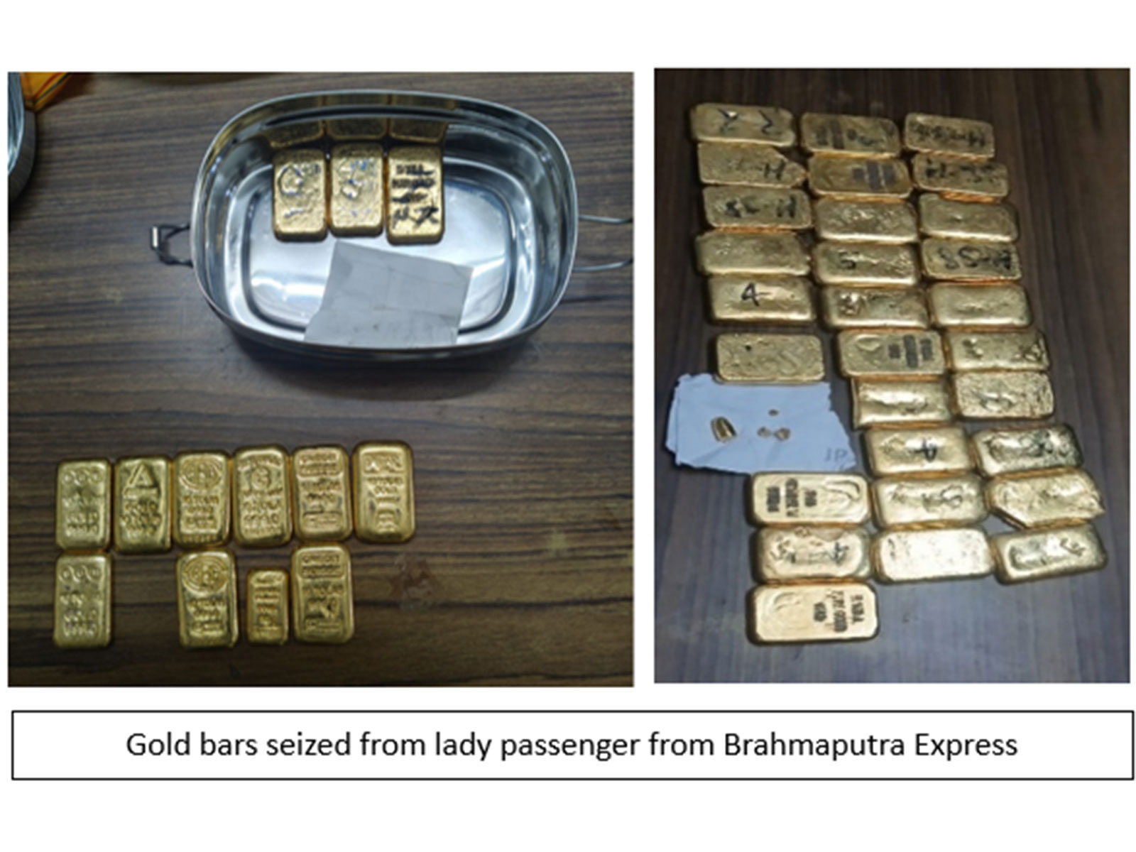 Gold bars seized in DRI operation (Photo/Finance Ministry)