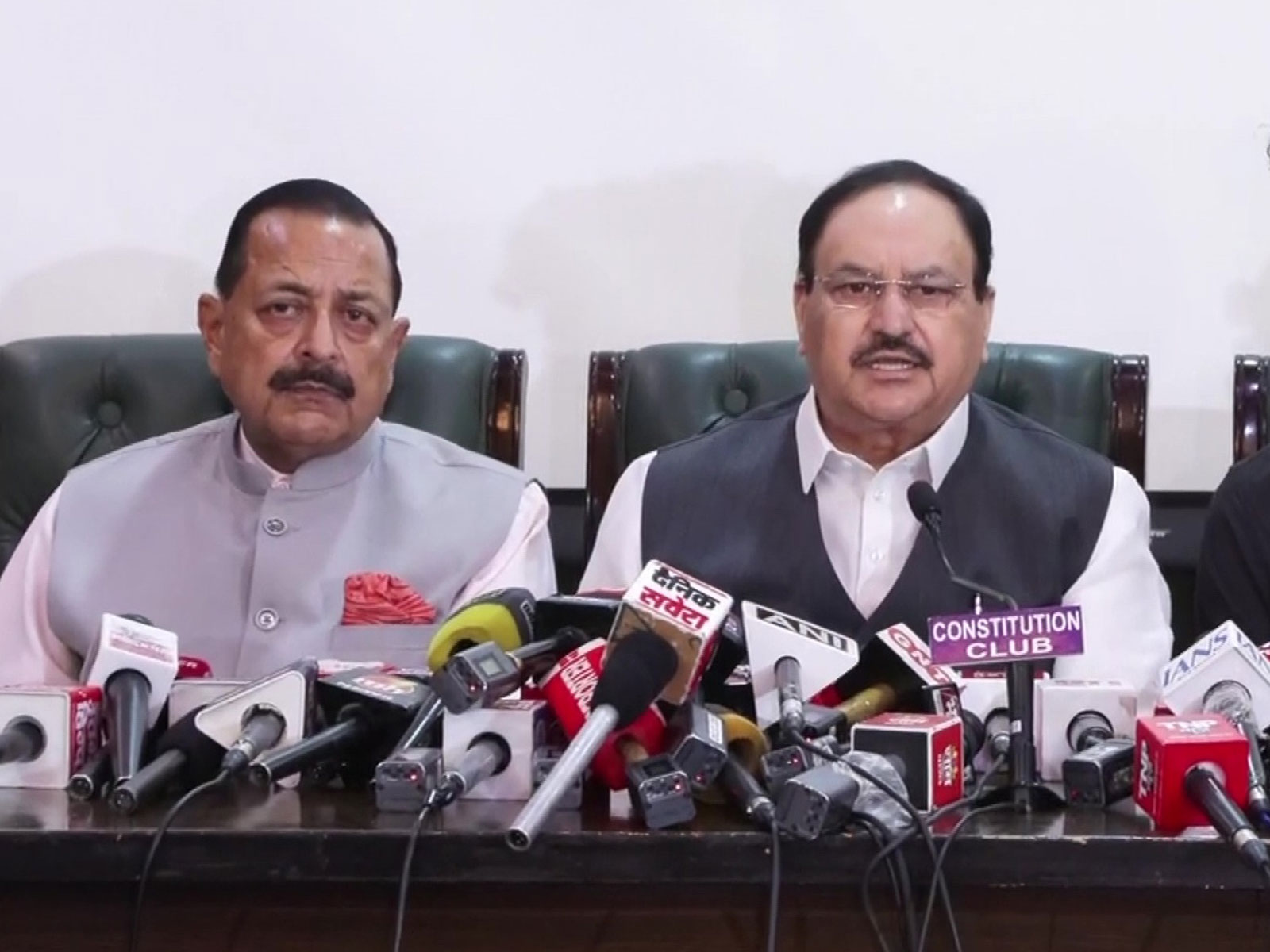 Union Ministers Jitendra Singh and JP Nadda (Photo/ANI)