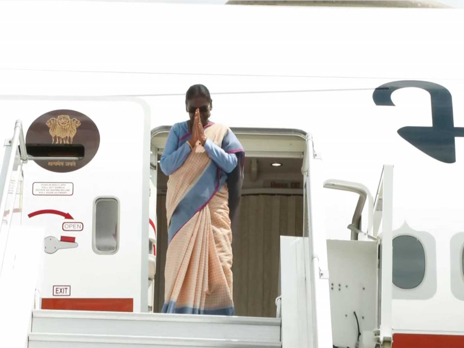 President Droupadi Murmu departs from Romania after concluding her three-nation European visit. (Photo/ANI)
