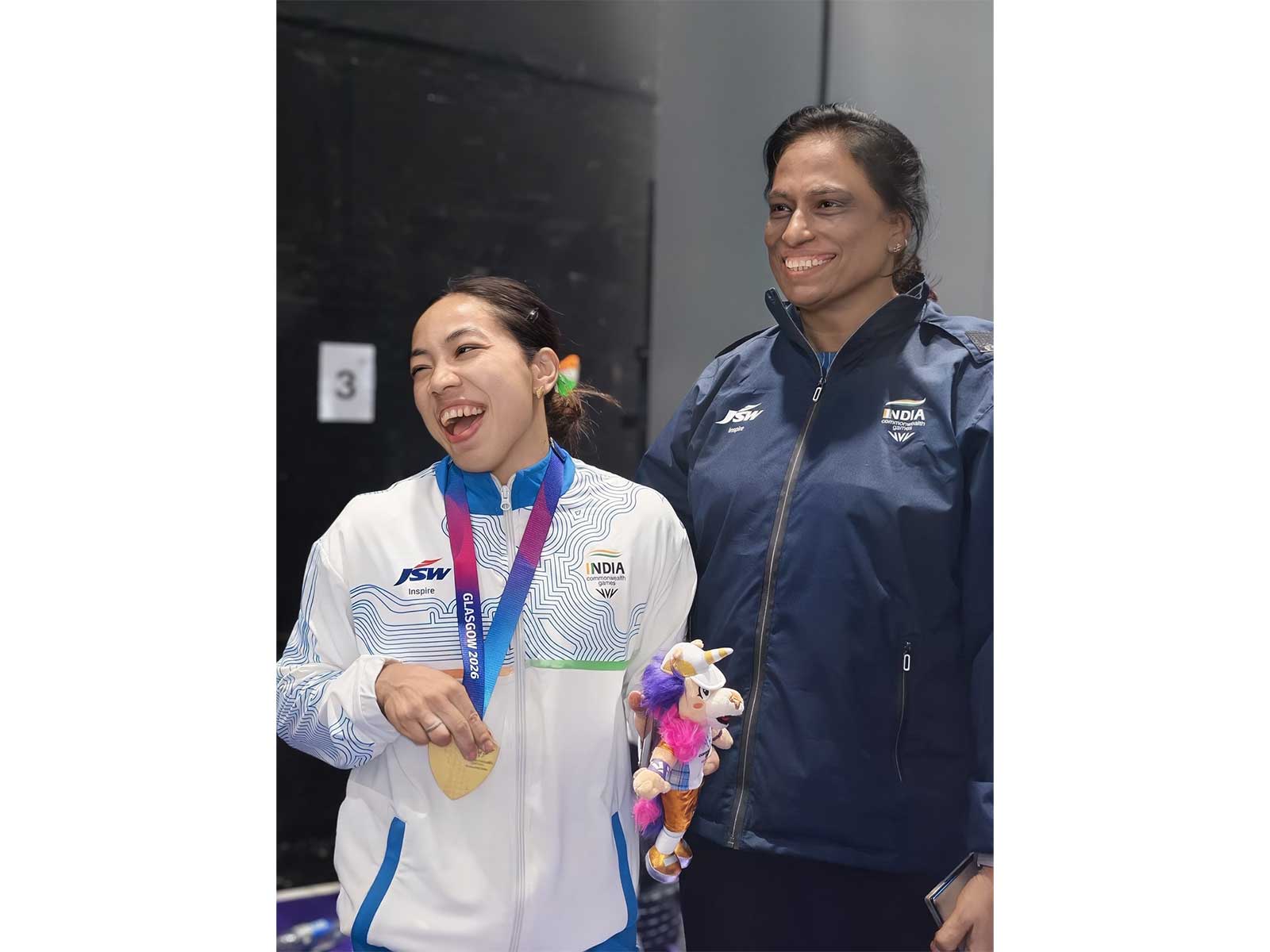 PT Usha with Mirabai Chanu. (Photo: X/ @PTUshaOfficial)