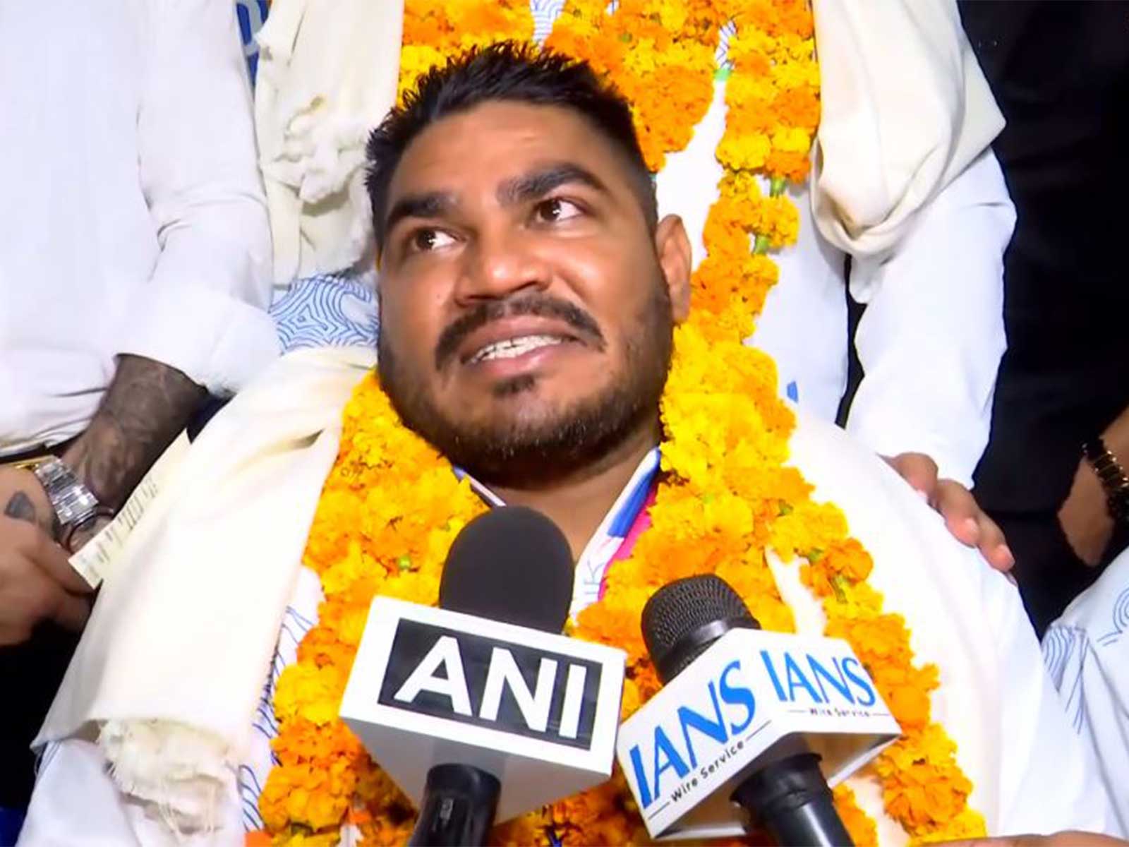 Indian para powerlifter Jhandu Kumar (Photo: ANI)