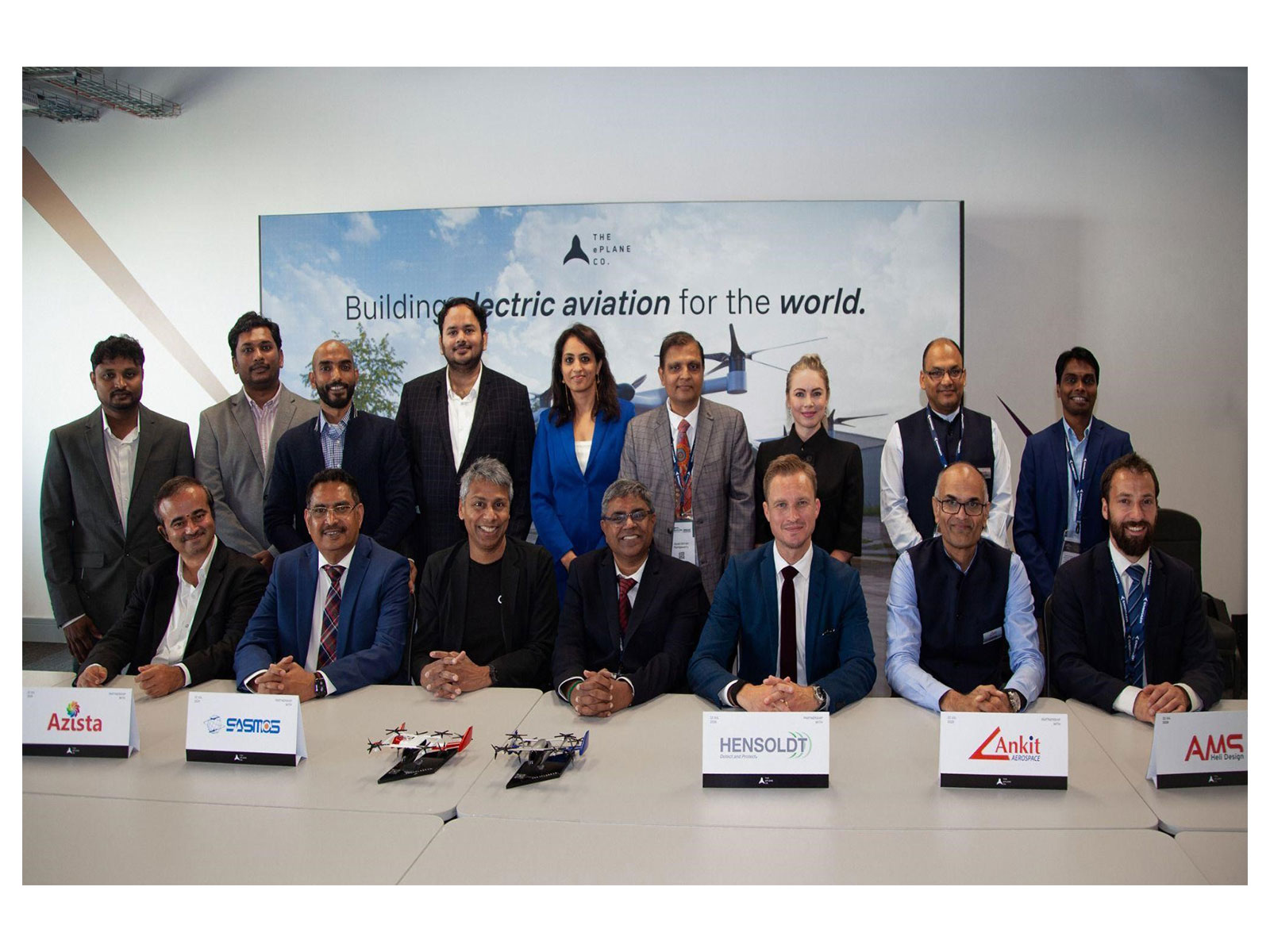 The ePlane Company and its strategic partners at the Farnborough International Airshow 2026 (Photo/ ePlane Company)