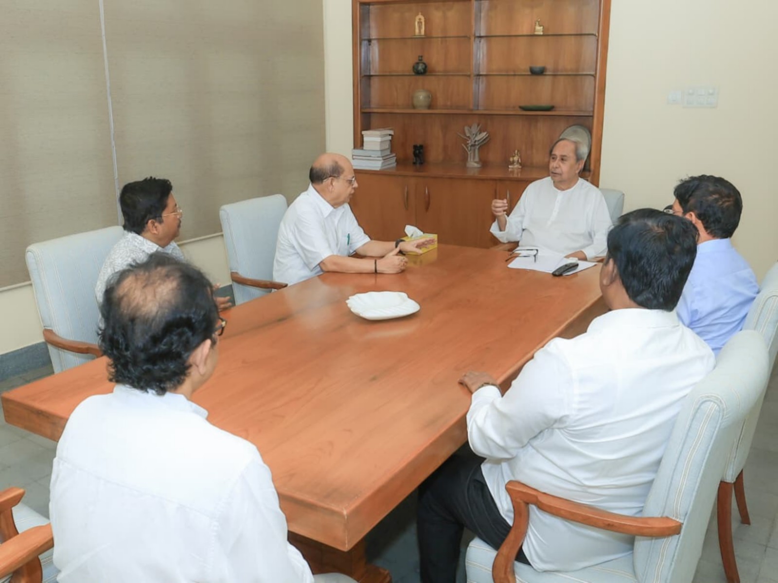 BJD chief Naveen Patnaik discusses SIR, organisational issues with leaders (Photo/ANI)