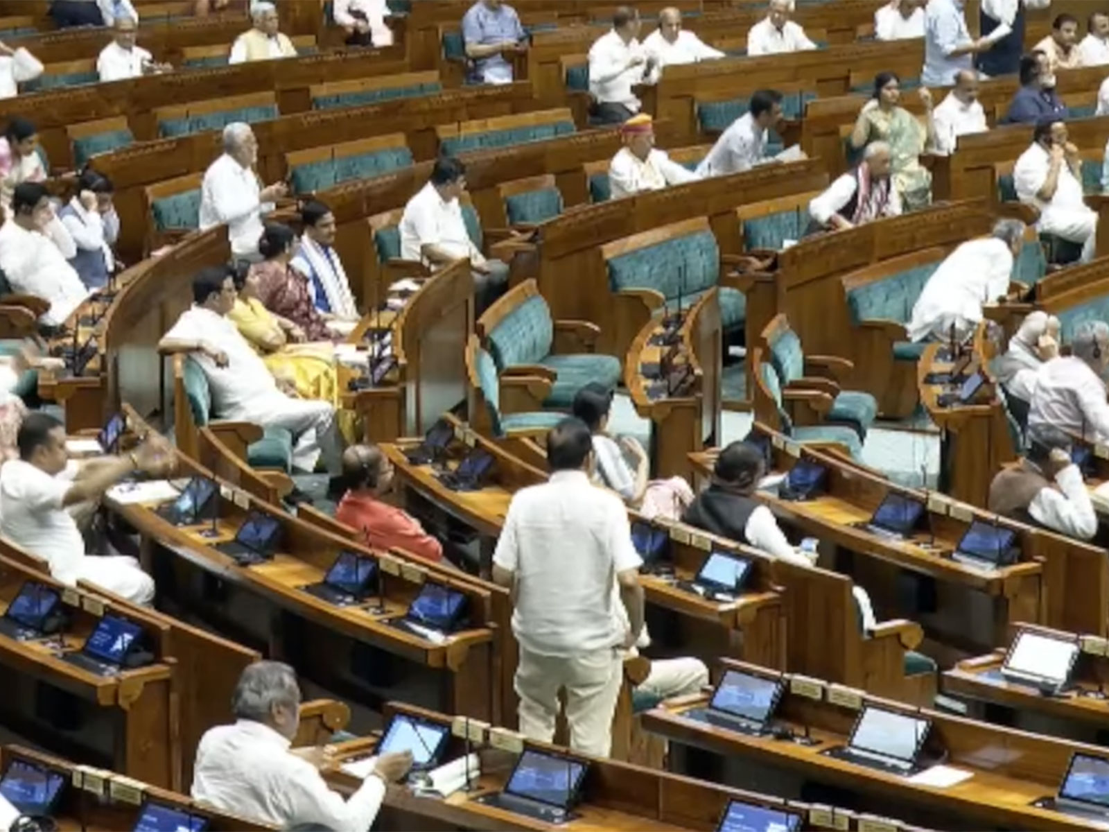 Visual from Lok Sabha (Photo/Sansad TV)