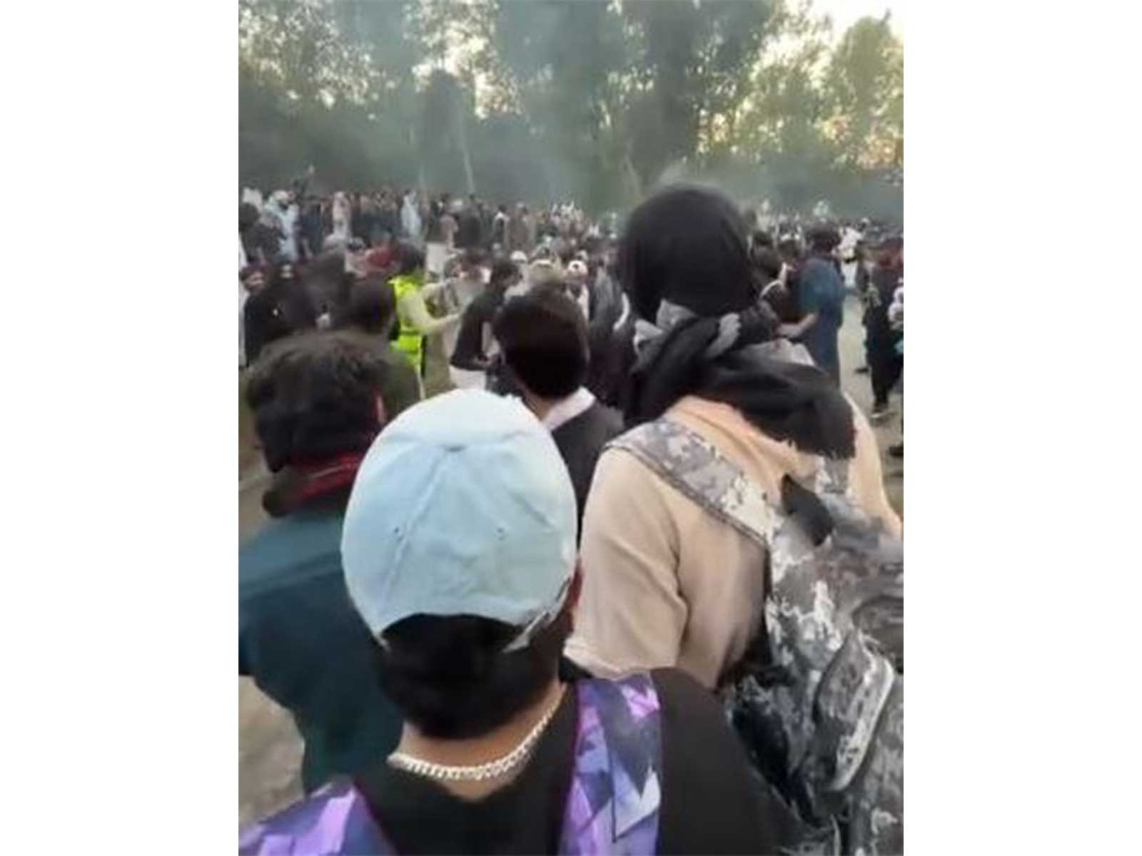 Protesters witness indiscriminate firing by forces during march (Photo/ANI)