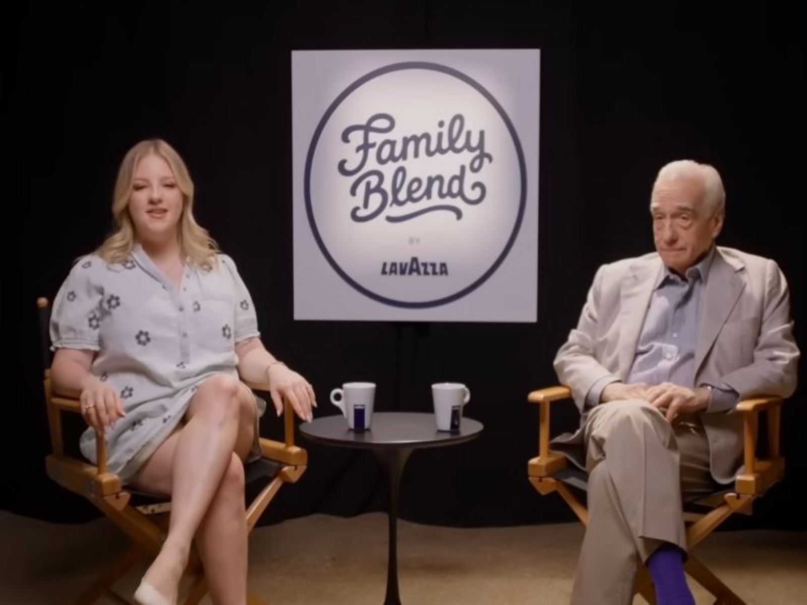 Francesca Scorsese and Martin scorsese in Family Blend (Photo/Instagram@Lavazza)