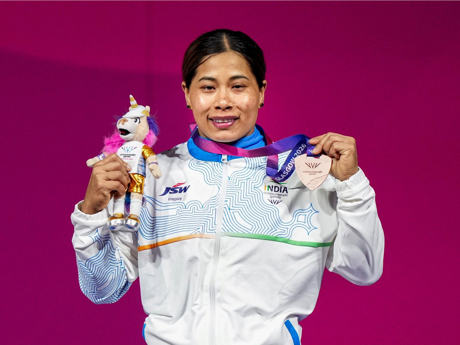 Indian weightlifter Bindyarani Devi Sorokhaibam (Photo: X/@narendramodi)