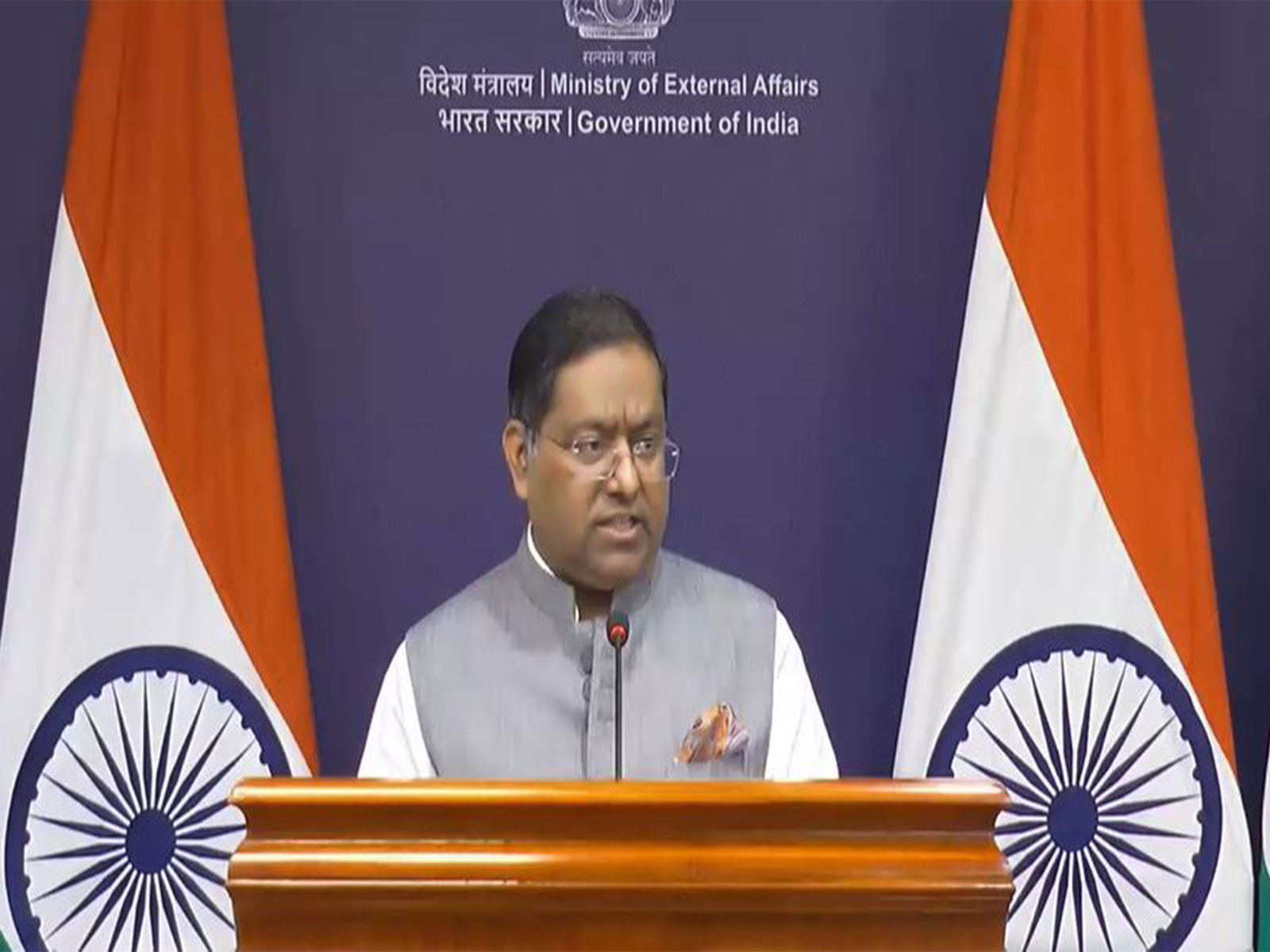 MEA Spokesperson Randhir Jaiswal (Photo/Youtube@Ministry of External Affairs, India)