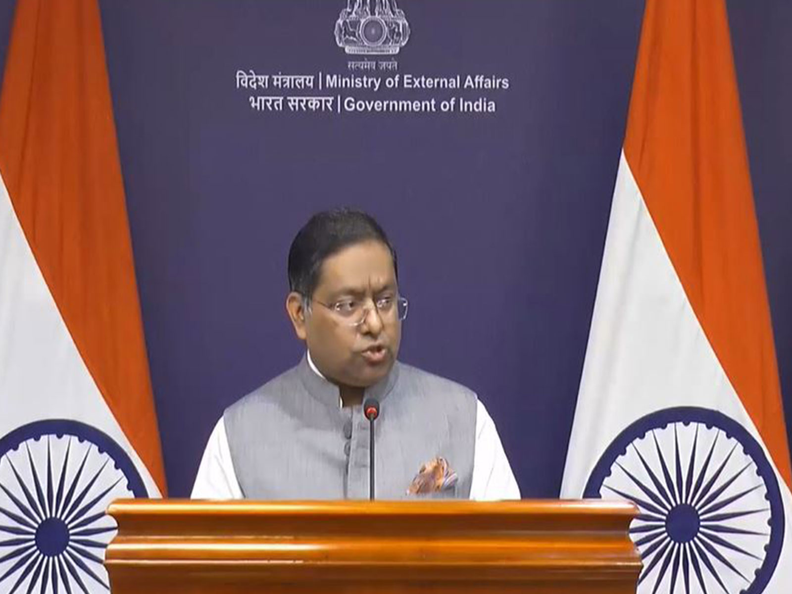 MEA Spokesperson Randhir Jaiswal (Photo/Youtube@Ministry of External Affairs, India)