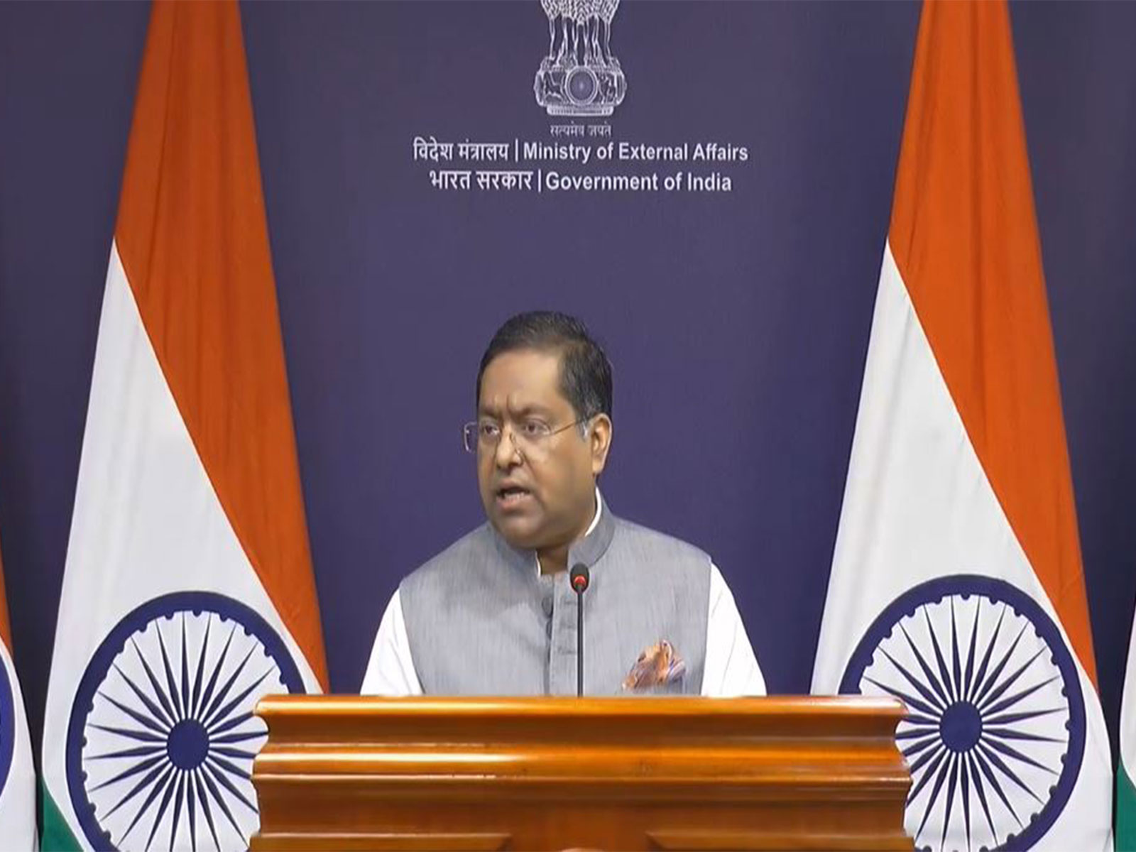 MEA Spokesperson Randhir Jaiswal (Photo/Youtube@Ministry of External Affairs, India)