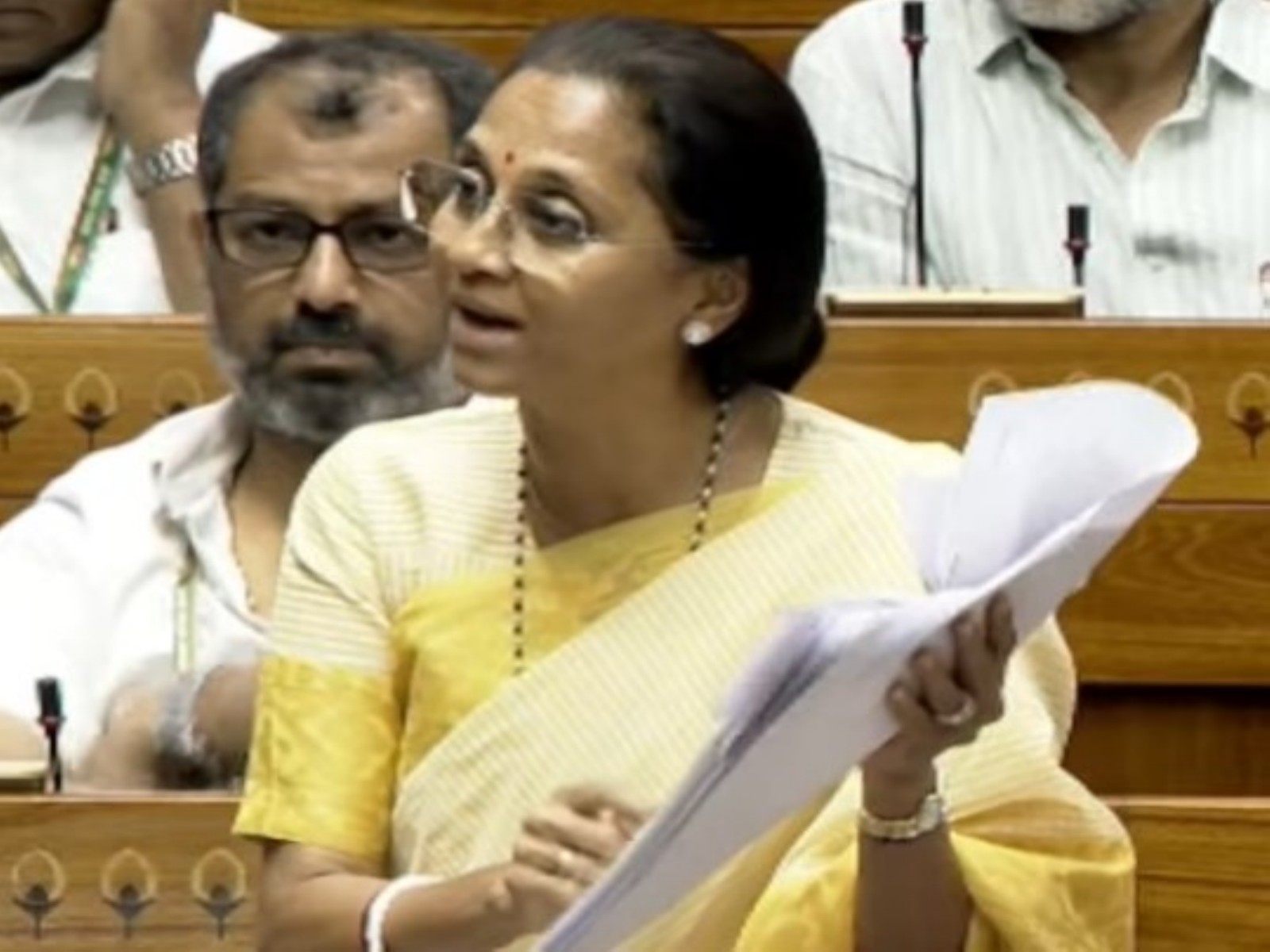 NCP (SP) MP Supriya Sule (Photo/Sansad TV/YouTube)