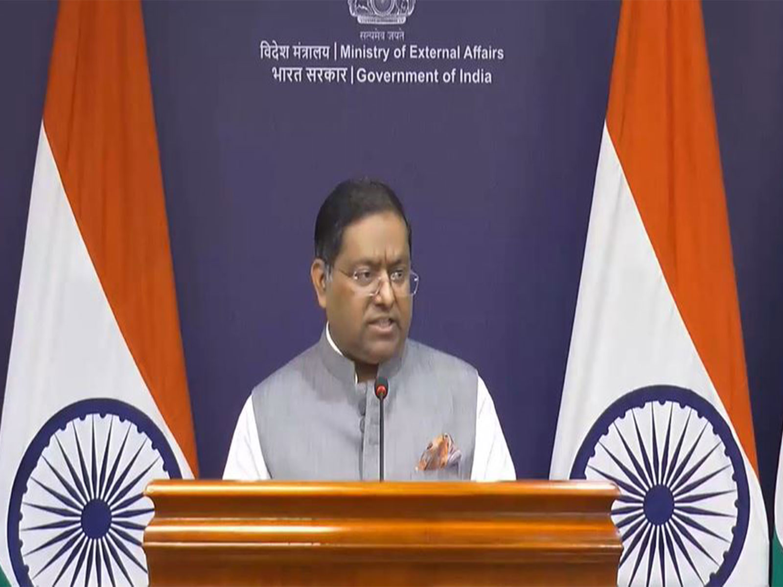 MEA Spokesperson Randhir Jaiswal (Photo/Youtube@Ministry of External Affairs, India)