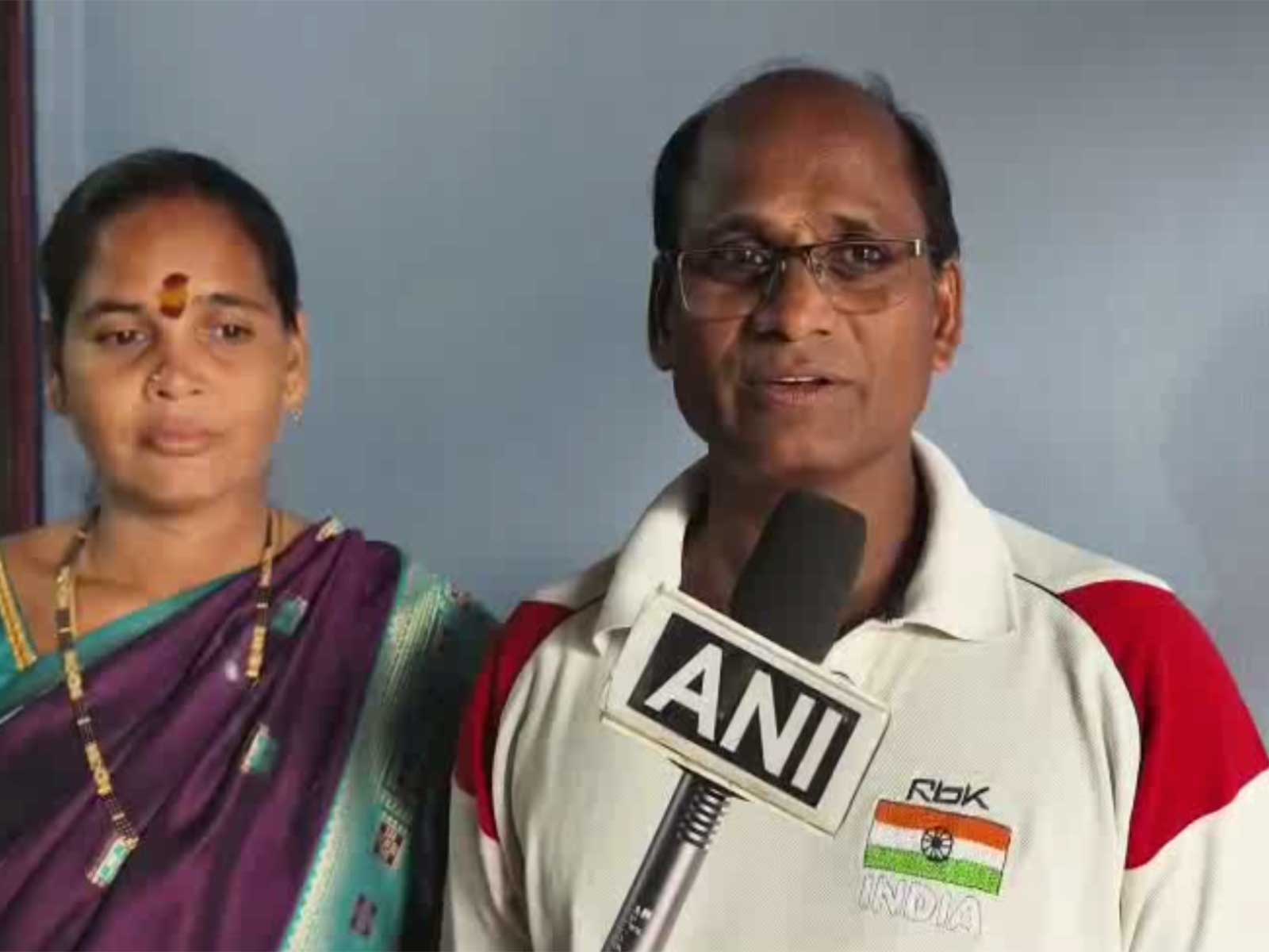 Valluri Srinivasa Rao, father of Commonwealth Games 2026 silver medallist Ajaya Babu (Photo/ANI)