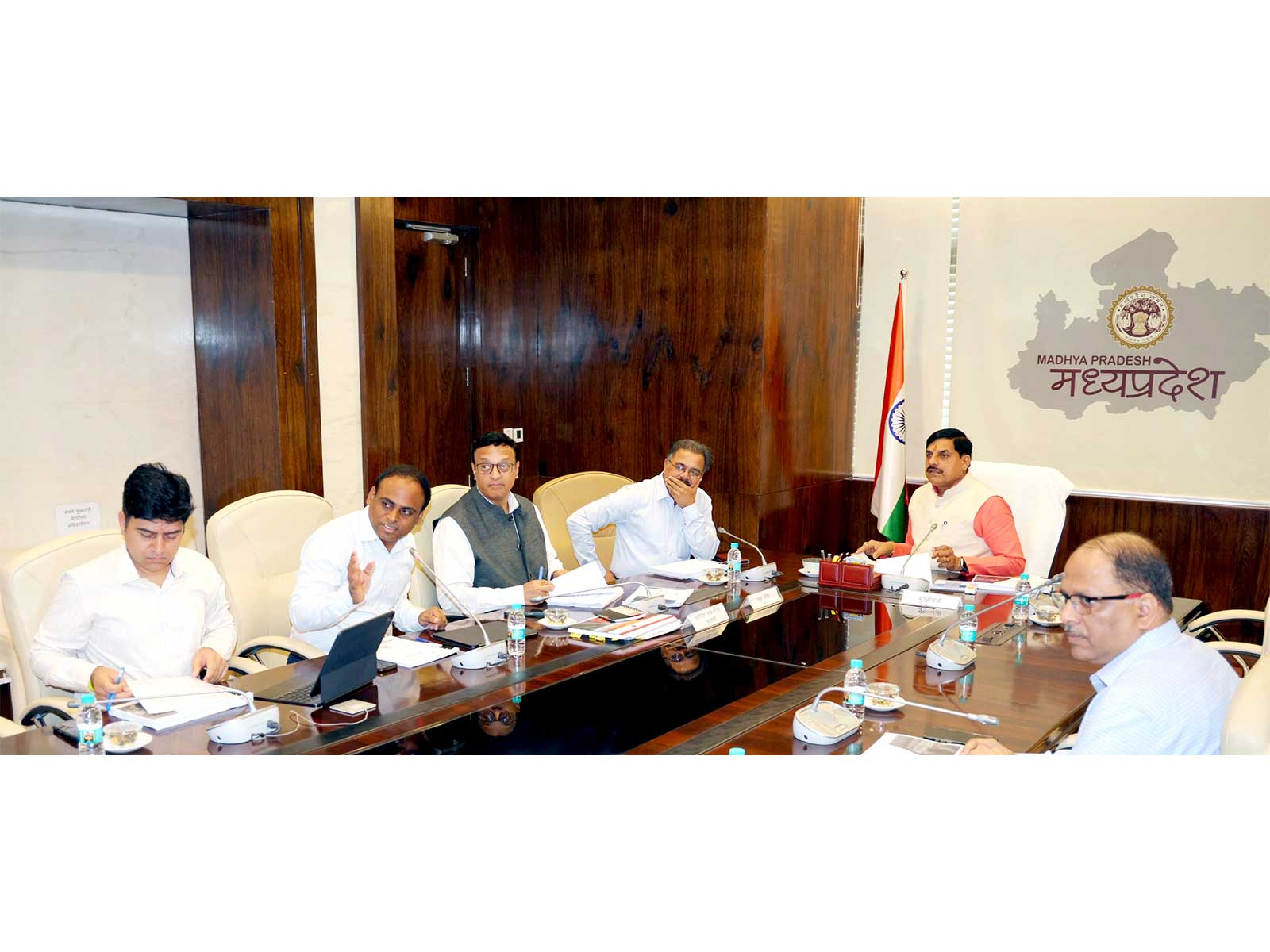 MP CM Mohan Yadav at the review meeting (Photo / DPR)