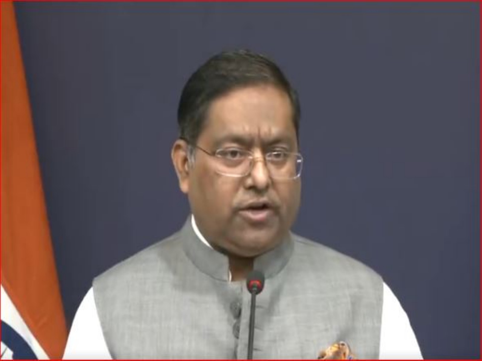 MEA spokesperson Randhir Jaiswal (Photo/ANI)