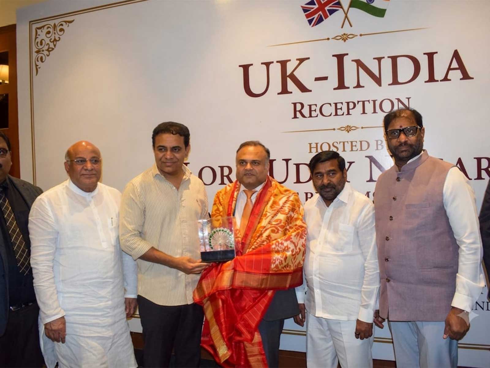 KTR felicitates Telangana-born Uday Nagaraju (Photo/BRS)