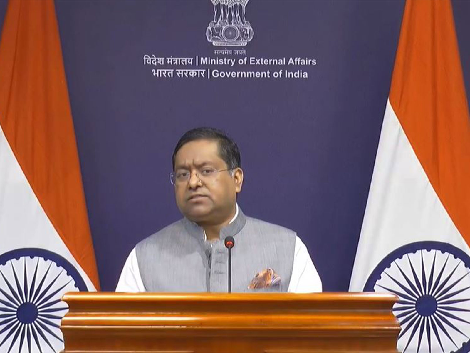 MEA Spokesperson Randhir Jaiswal (Photo/Youtube@Ministry of External Affairs, India)