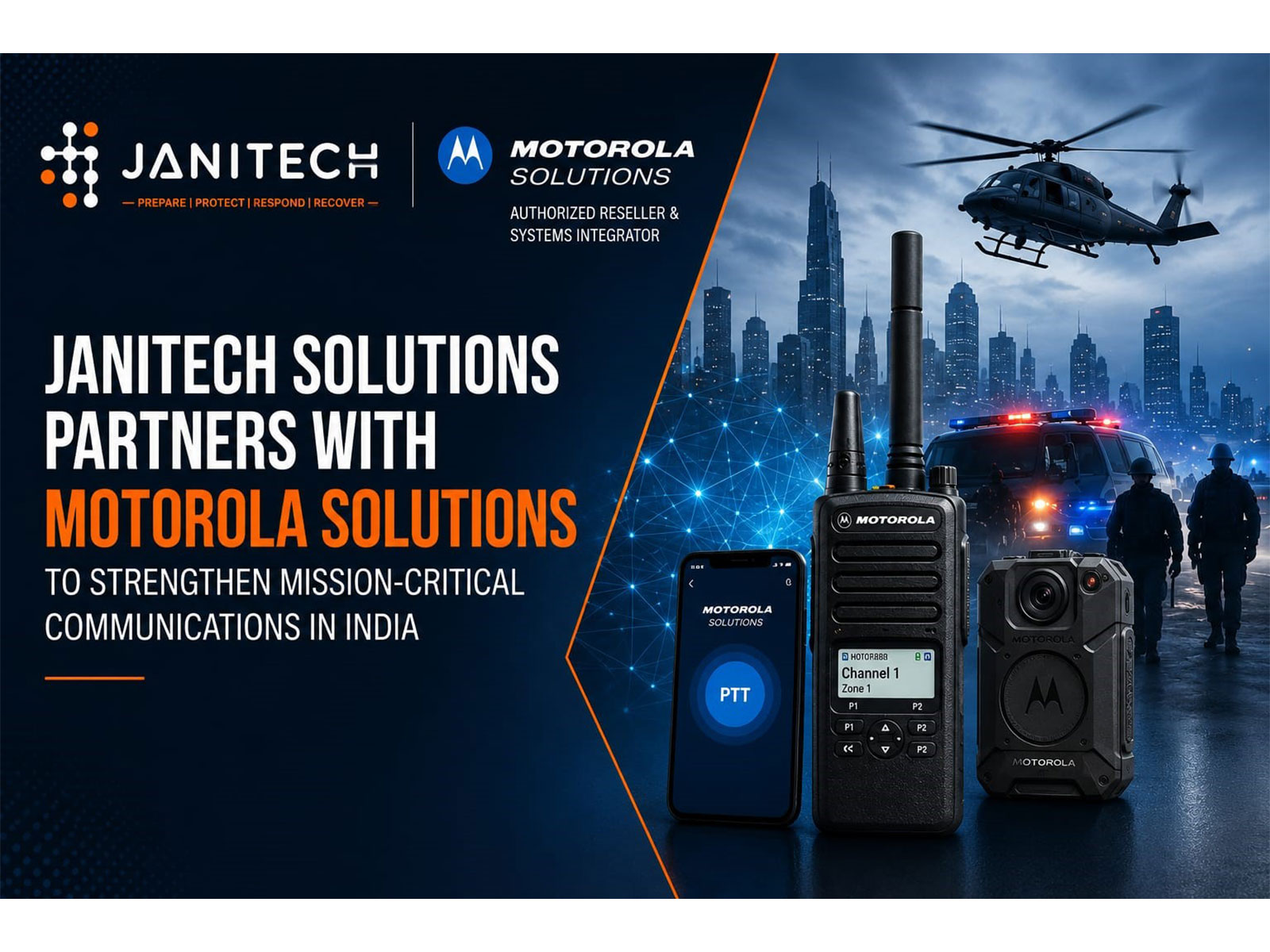 Janitech Solutions Partners with Motorola Solutions to Strengthen Mission-Critical Communications in India