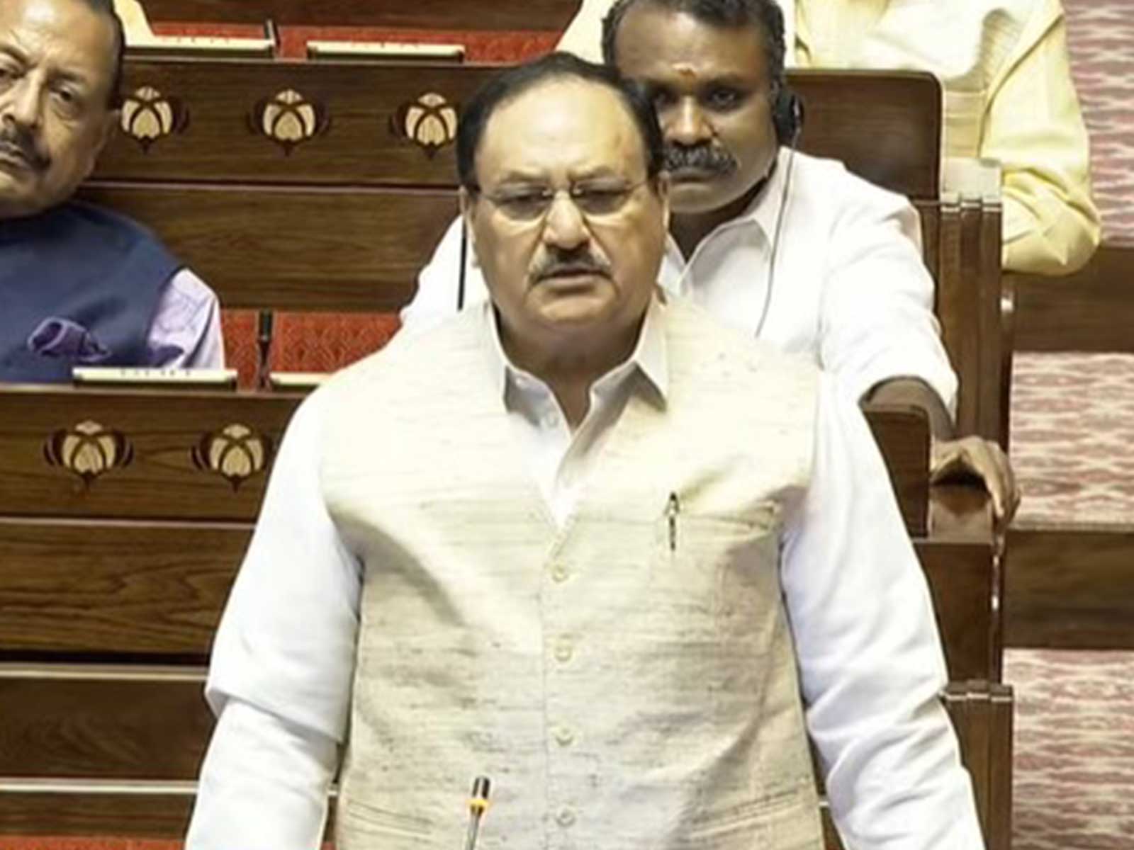 Union Minister JP Nadda (Photo/Sansad TV) 