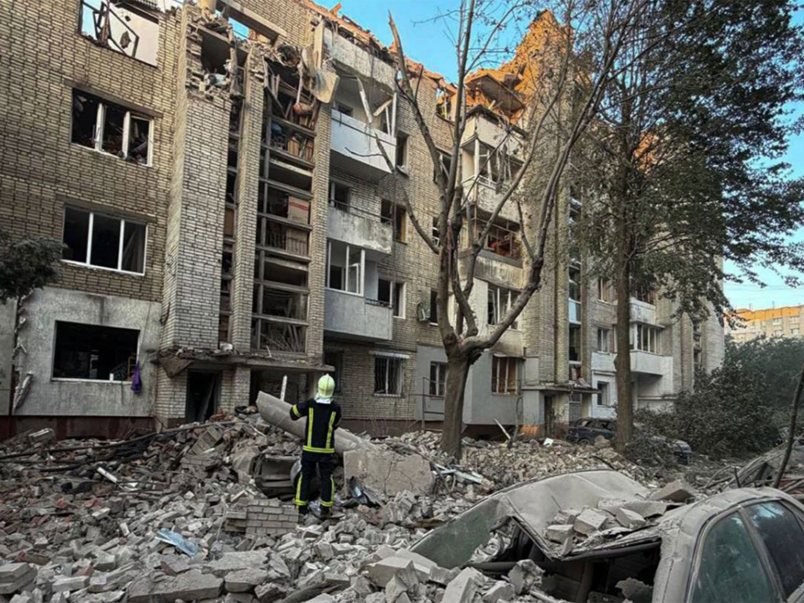 Russian strikes cause damage across Ukraine (Photo/X/@ZelenskyyUa)