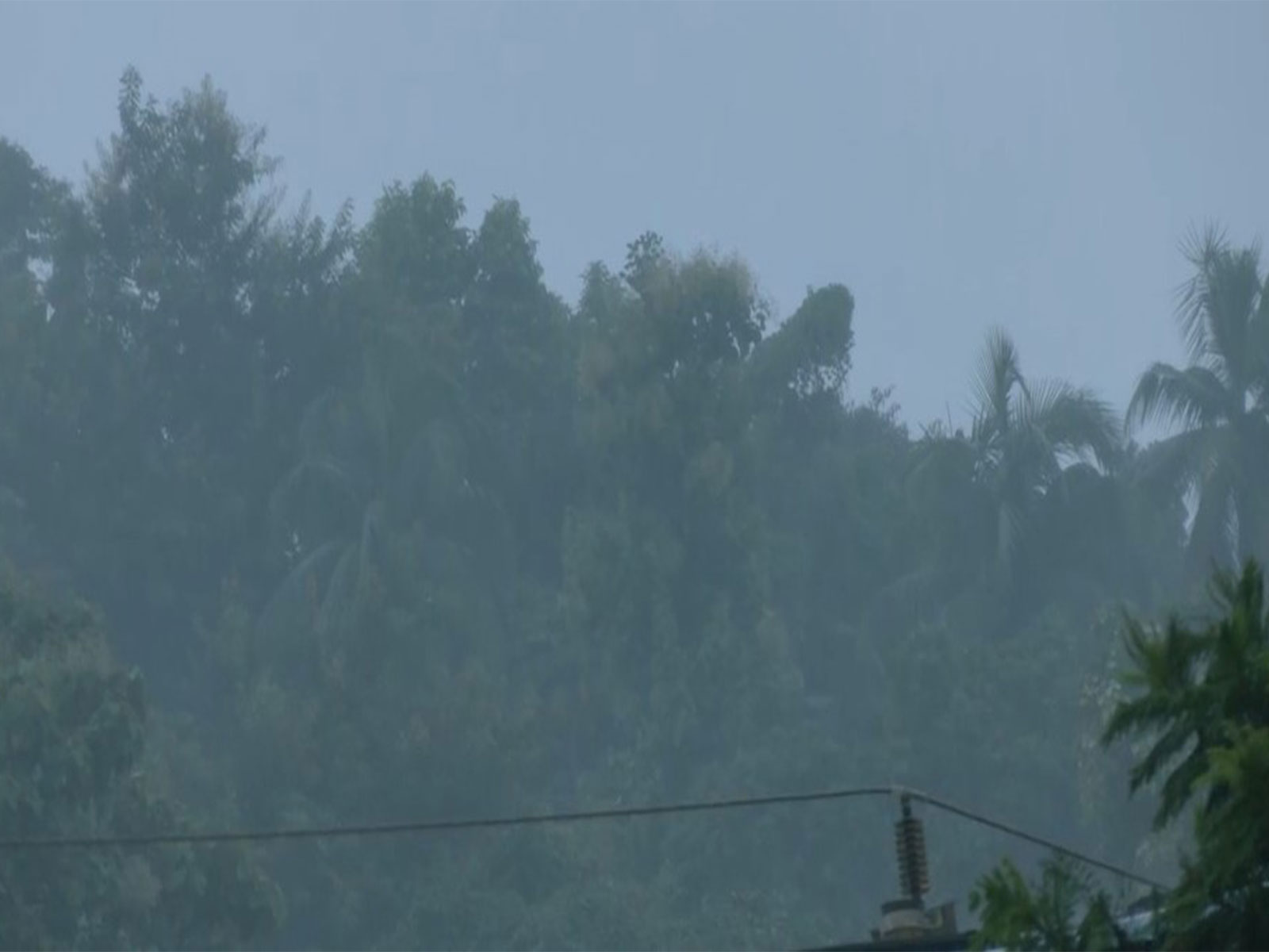 Visual of heavy rainfall in Guwahati (Photo/ANI)