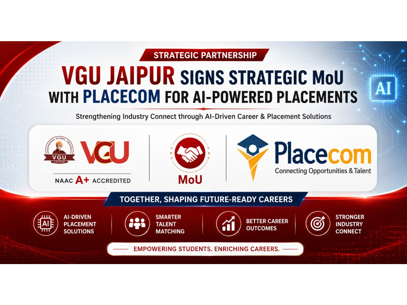 Google, PLACECOM Partner to Bring AI-Powered Campus Placements; VGU Among First Universities to Adopt Platform