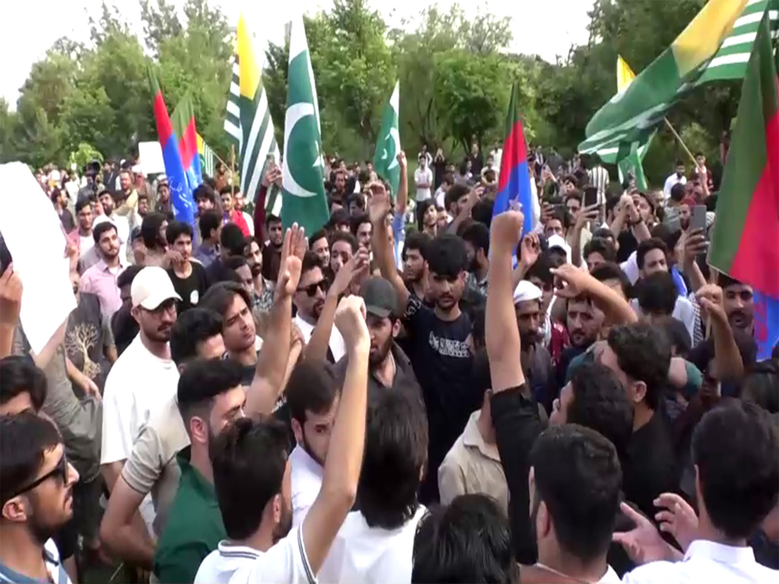 Islamabad students hold protest, raise concerns over PoJK unrest (Photo/Screengrab from Reuters Video)