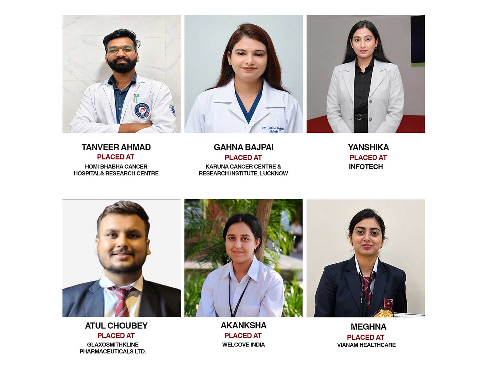 Some of the placed students of Chandigarh University who received placement offers & turned innovation into successful careers.