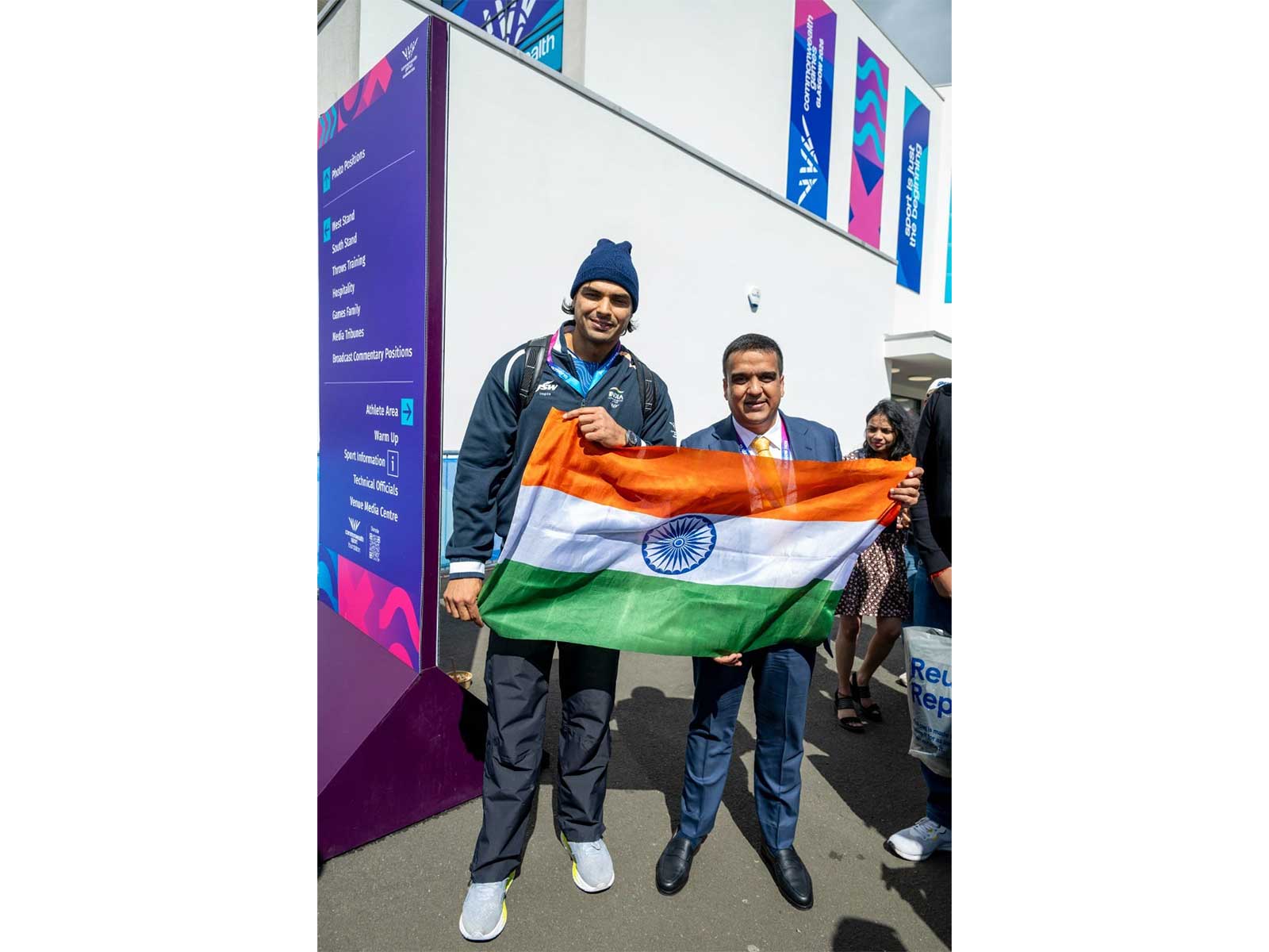 Harsh Sanghavi and Neeraj Chopra. (Photo/Gujarat CMO)