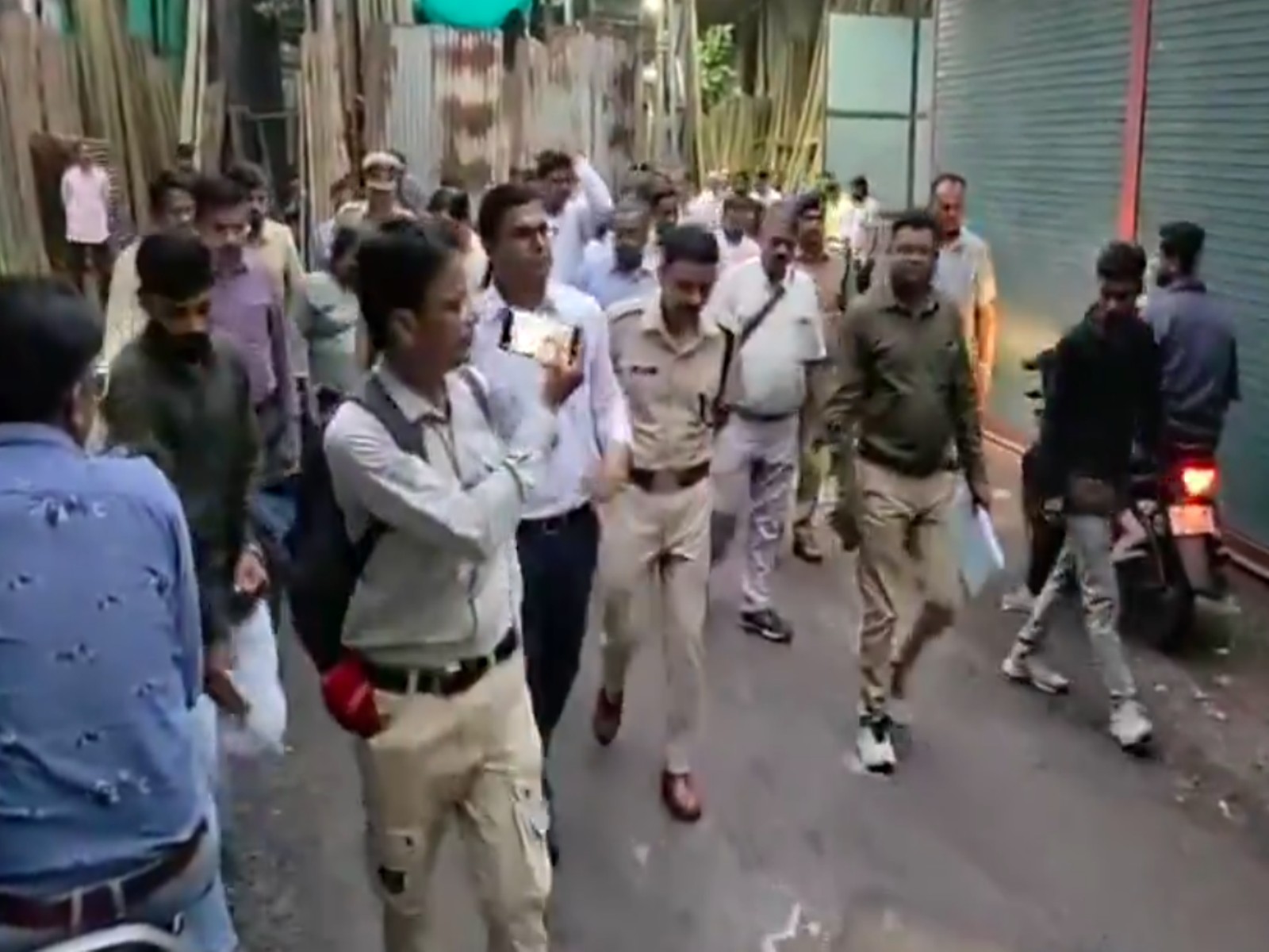 Dhar Collector Rajeev Ranjan Meena inspects the Bhojshala premises (Photo/ANI)