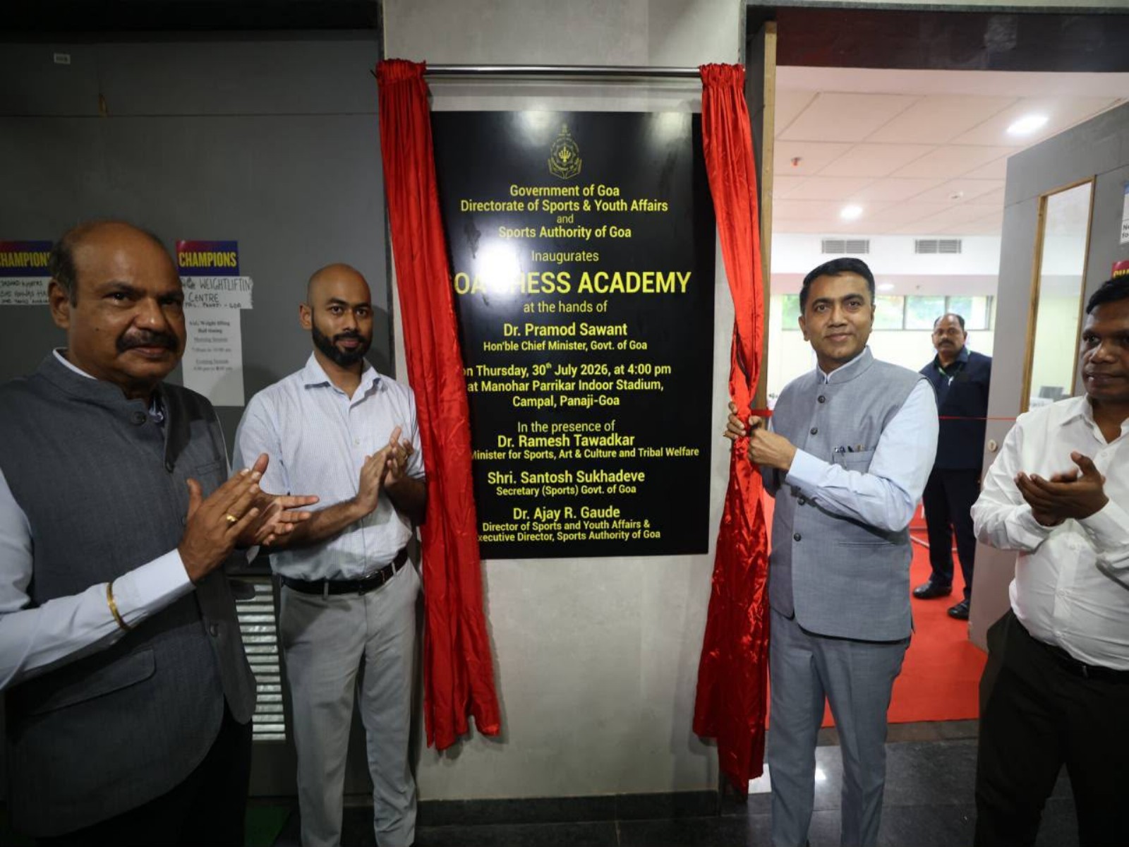 CM Pramod Sawant launches Goa Chess Academy. (Photo/Goa CMO)